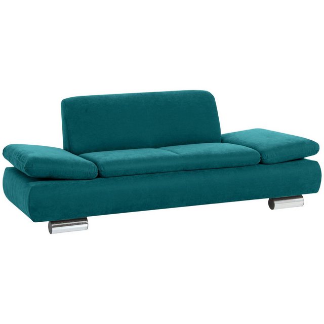 58 aufm Kessel Sofa 2-Sitzer Kaye Bezug Veloursstoff Metallfuß verchromt / günstig online kaufen