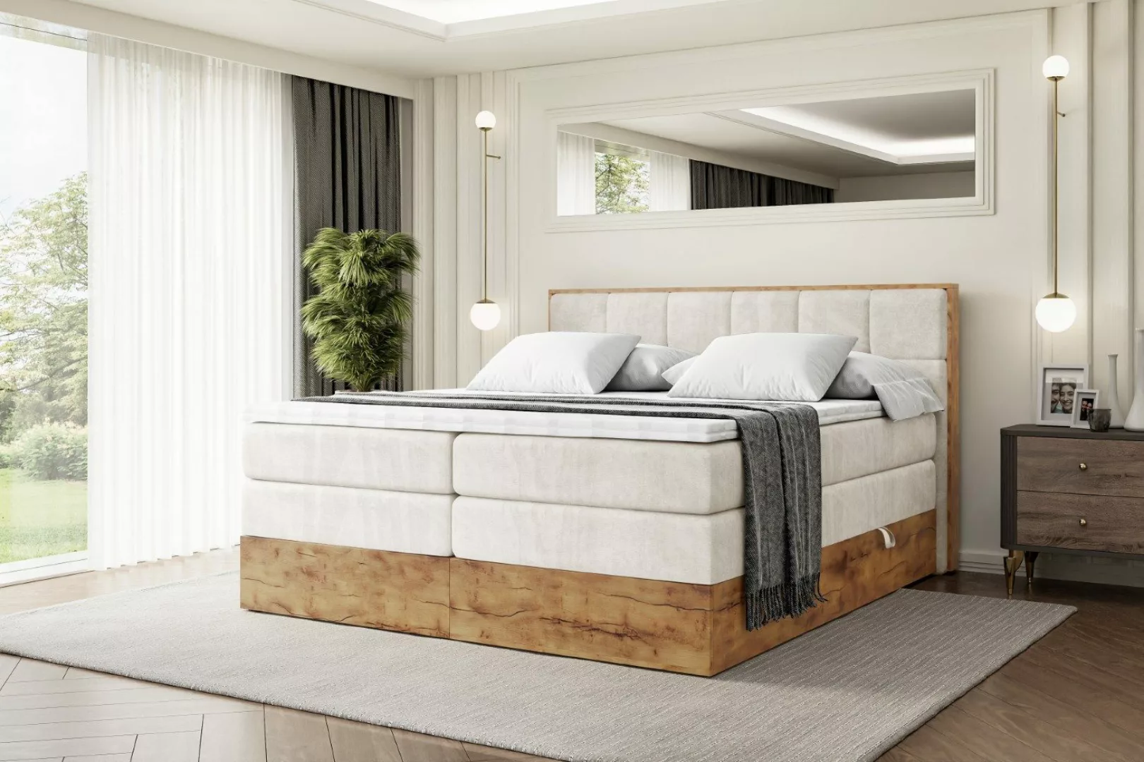 ALTDECOR Boxspringbett LOLLI7 KING (Multipocket-Matratze H4, günstig online kaufen