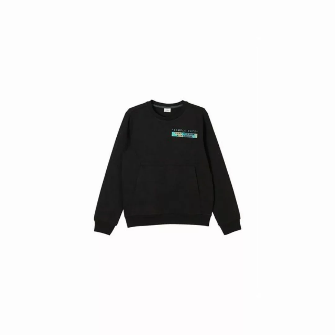 s.Oliver Sweatshirt schwarz regular fit (1-tlg) günstig online kaufen