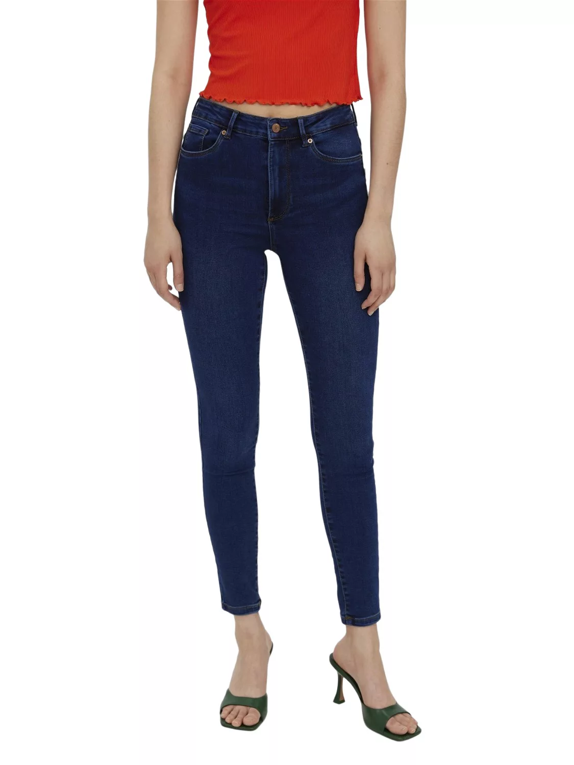 Vero Moda Damen Jeans VMSOPHIA - Skinny Fit - Blau - Dark Blue Denim günstig online kaufen