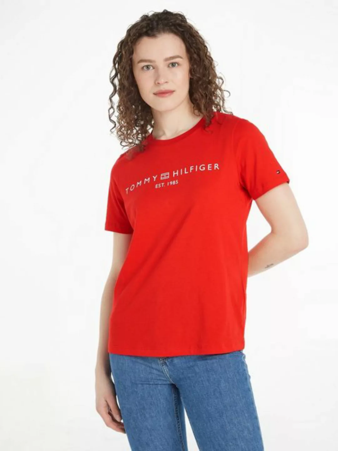 Tommy Hilfiger T-Shirt "REG CORP LOGO C-NK SS", mit Logoschriftzug günstig online kaufen