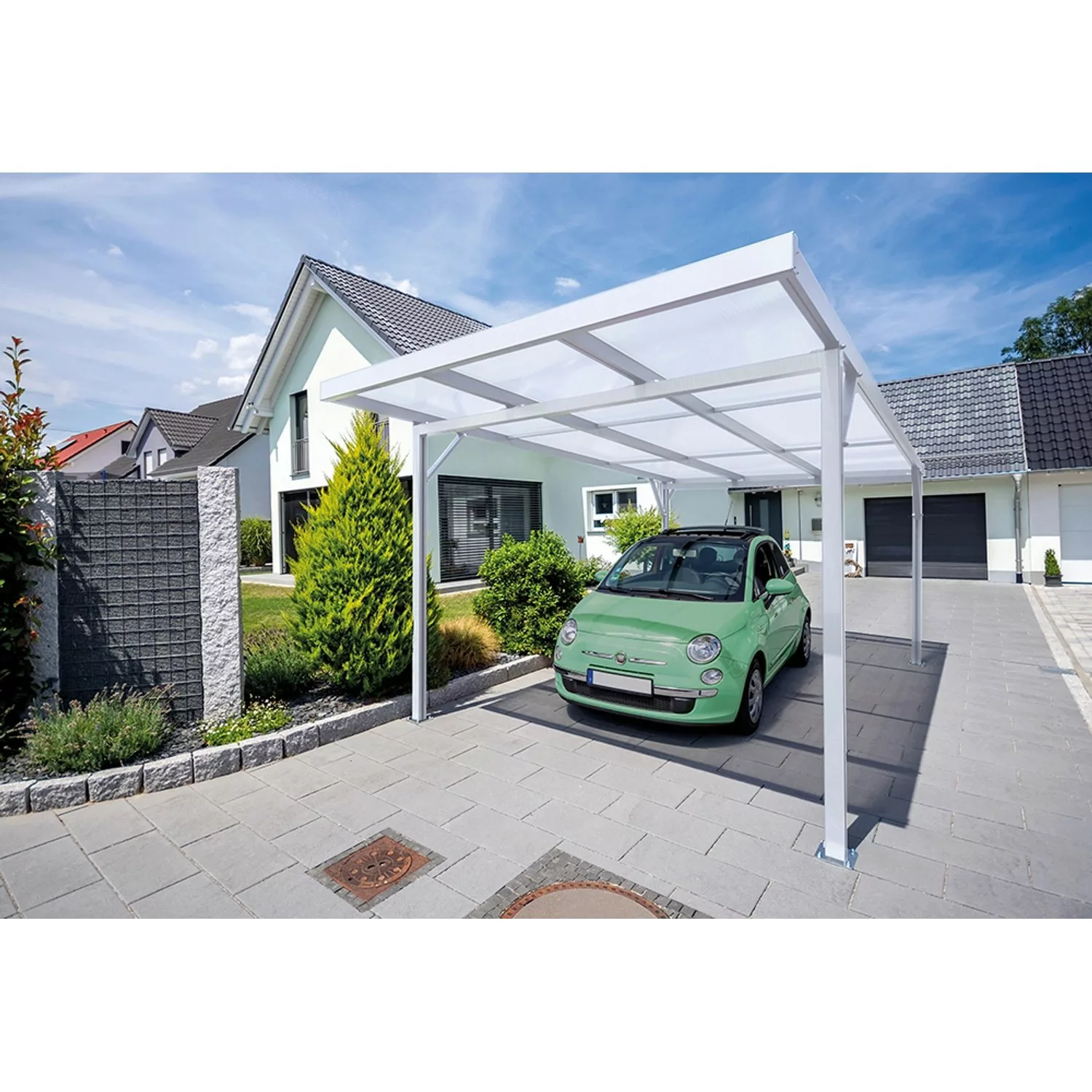 Carport Premium Anthrazit PC Stegplatte klar 309,4 cm x 562 cm günstig online kaufen