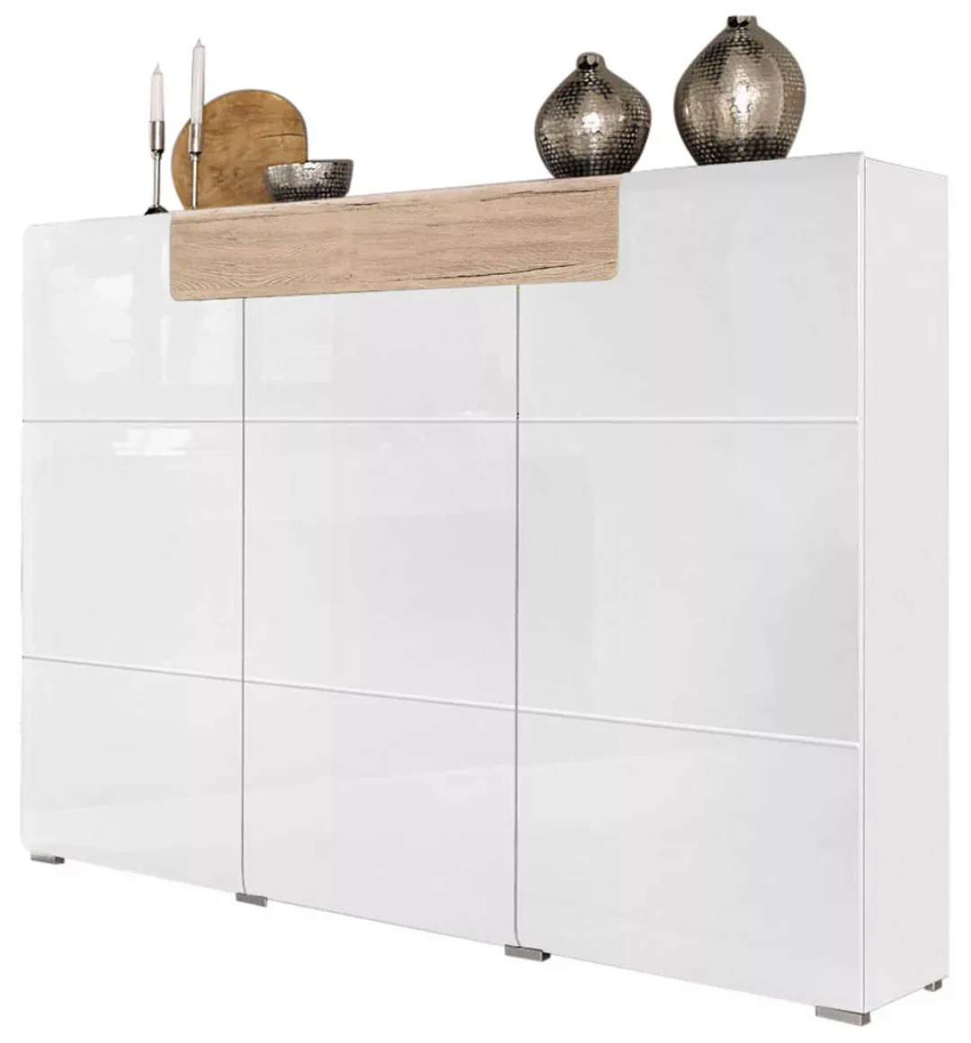 INOSIGN Highboard "Toledo,Breite 147,5 cm,trendige Hochkommode mit 3 Türen günstig online kaufen