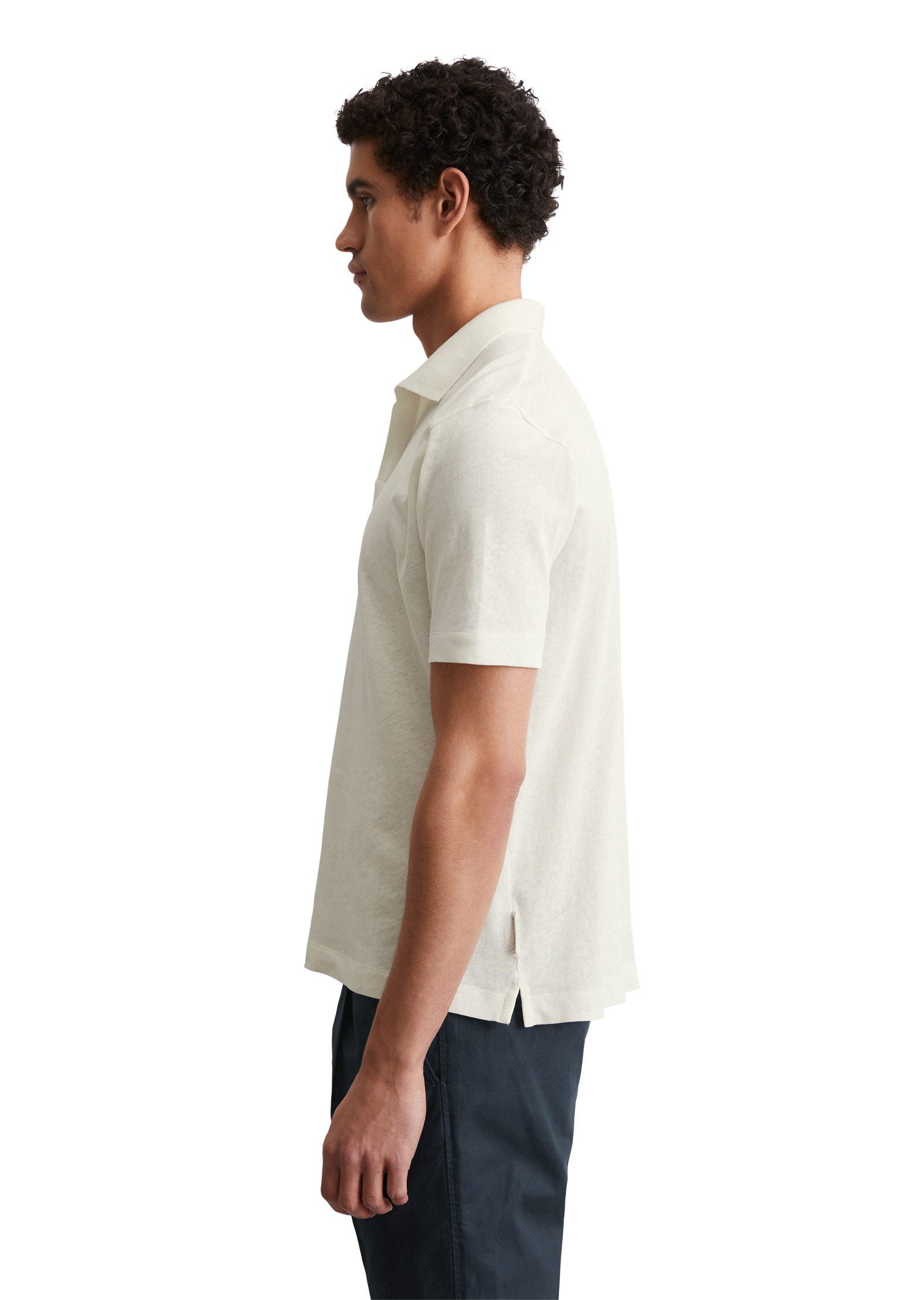 Marc OPolo Poloshirt "aus Bio-Baumwolle und Leinen" günstig online kaufen