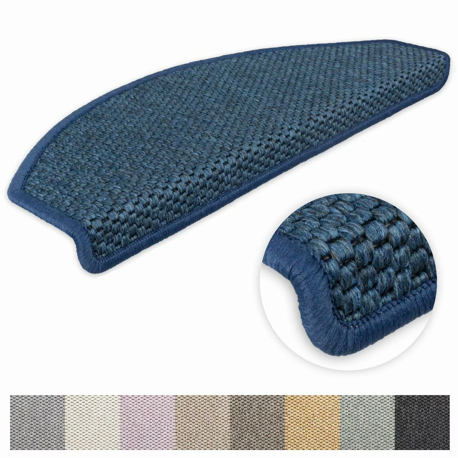 Metzker® Stufenmatte Stufenmatten Göteborg Halbrund Blau günstig online kaufen