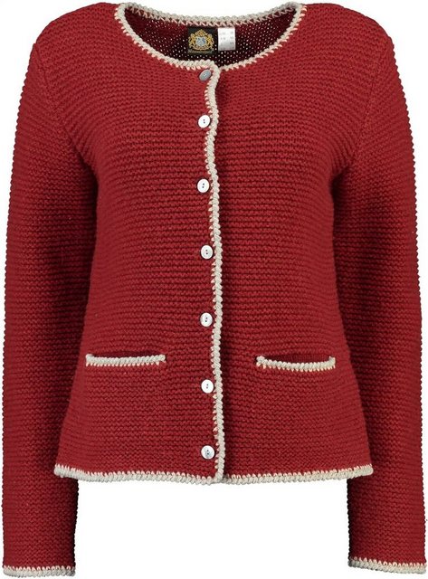 Hammerschmid Strickjacke HAMMERSCHMID Strickjacke rot im tradionellen Links günstig online kaufen