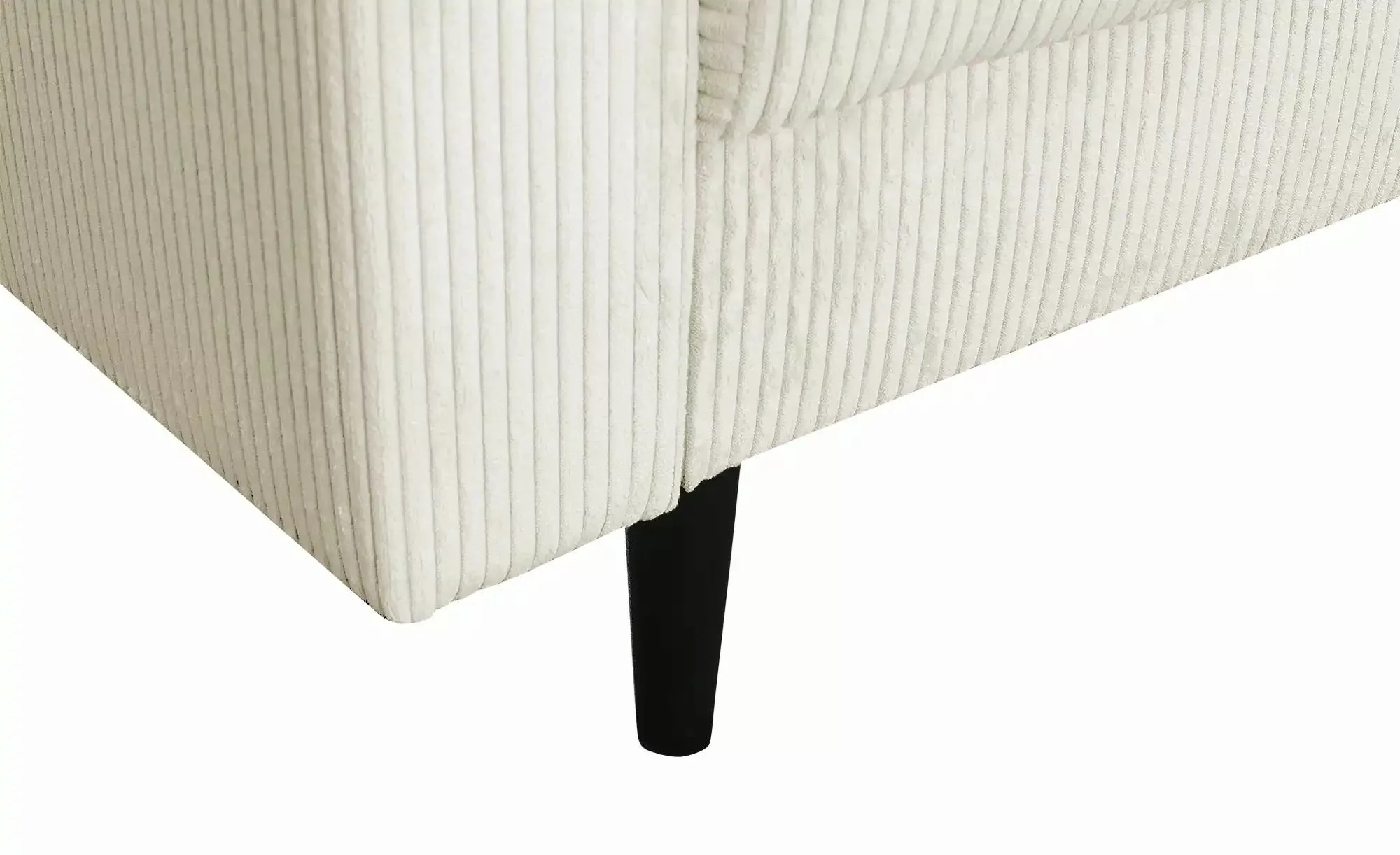 uno Ecksofa trendiger Cordstoff Livorno ¦ creme ¦ Maße (cm): B: 221 H: 105 günstig online kaufen