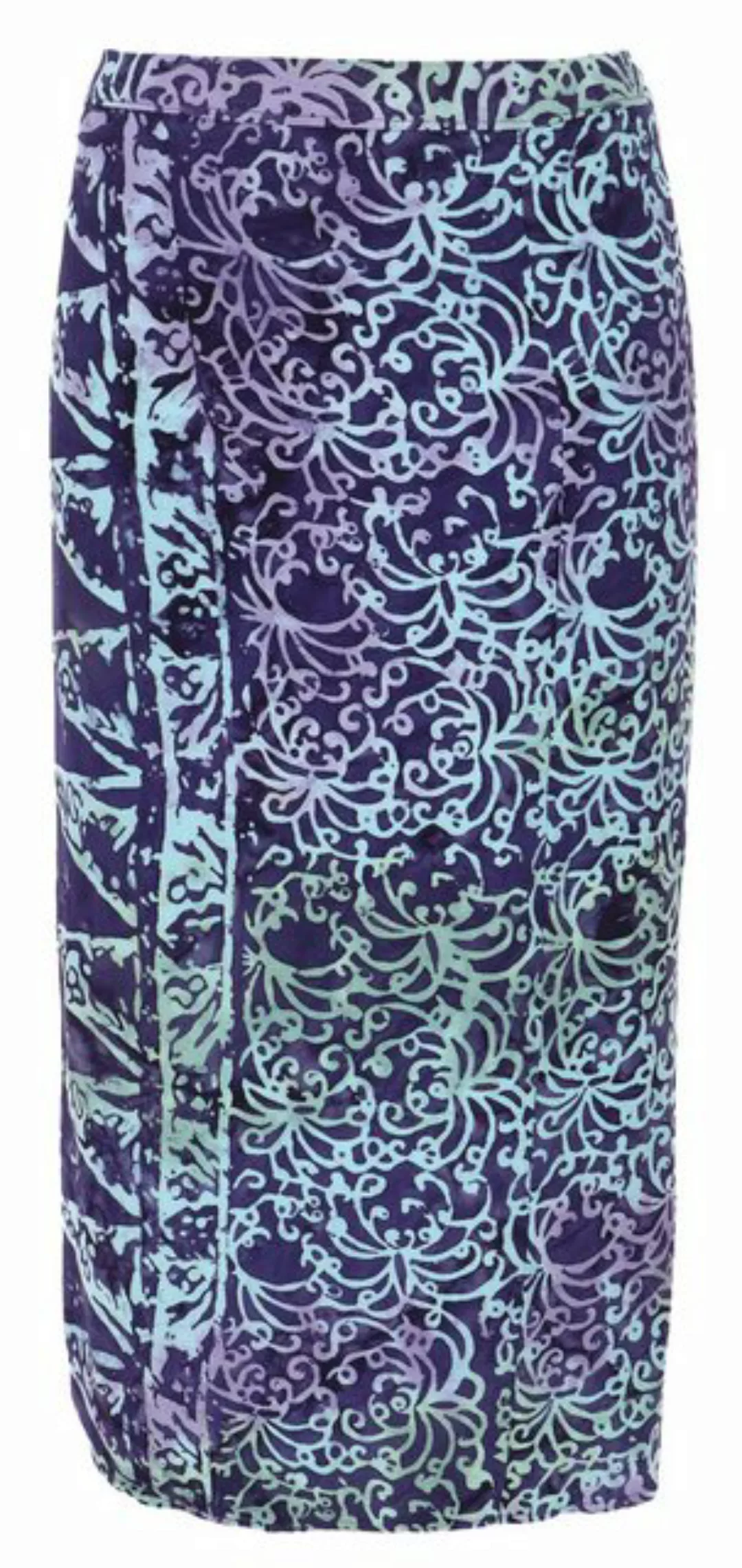 Guru-Shop Minirock 3/4 Wickelrock, Bali Sarong Strandrock,.. günstig online kaufen