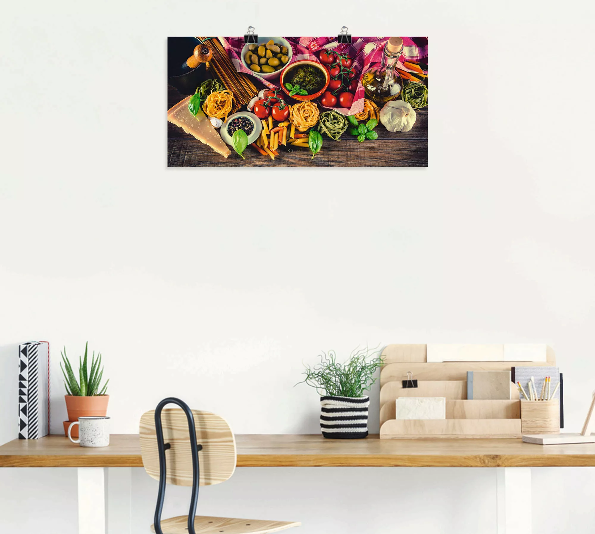 Artland Wandbild "Italienisch mediterrane Lebensmittel", Lebensmittel, (1 S günstig online kaufen