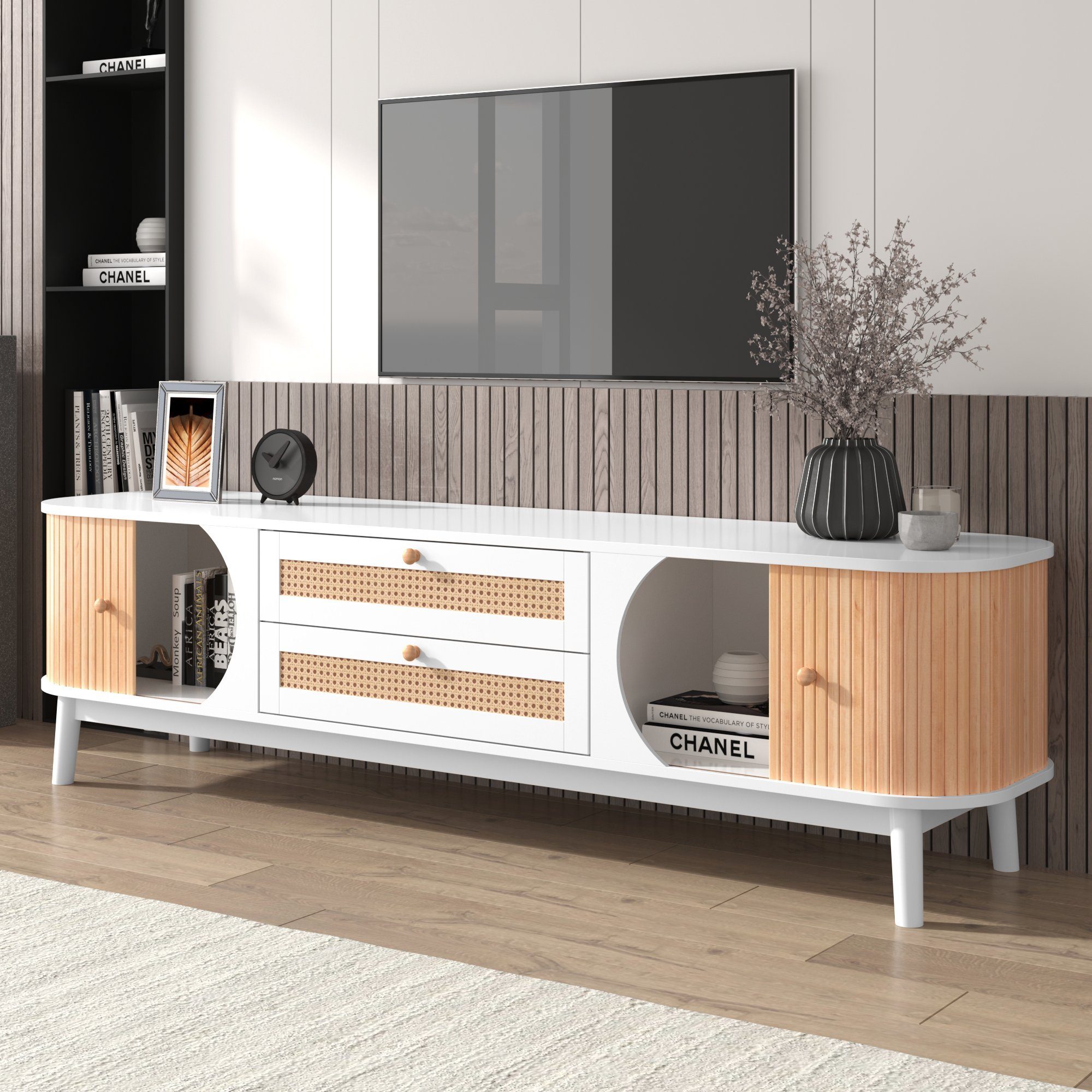 BlingBin TV-Schrank Rattan-TV-Boards Breite 170CM (1-St) günstig online kaufen