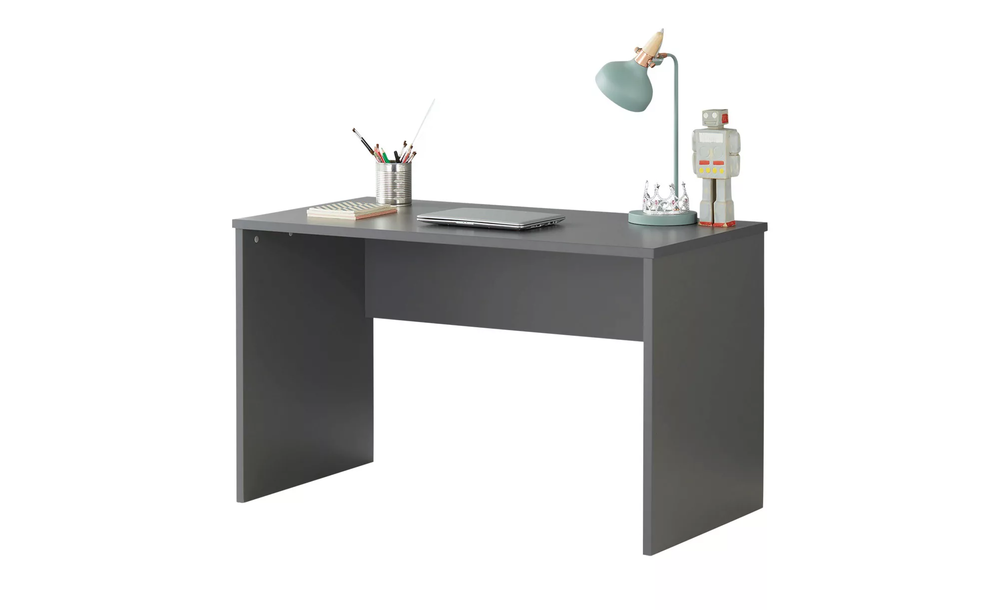 Schreibtisch - grau - 125 cm - 75 cm - 65 cm - Tische > Bürotische - Möbel günstig online kaufen