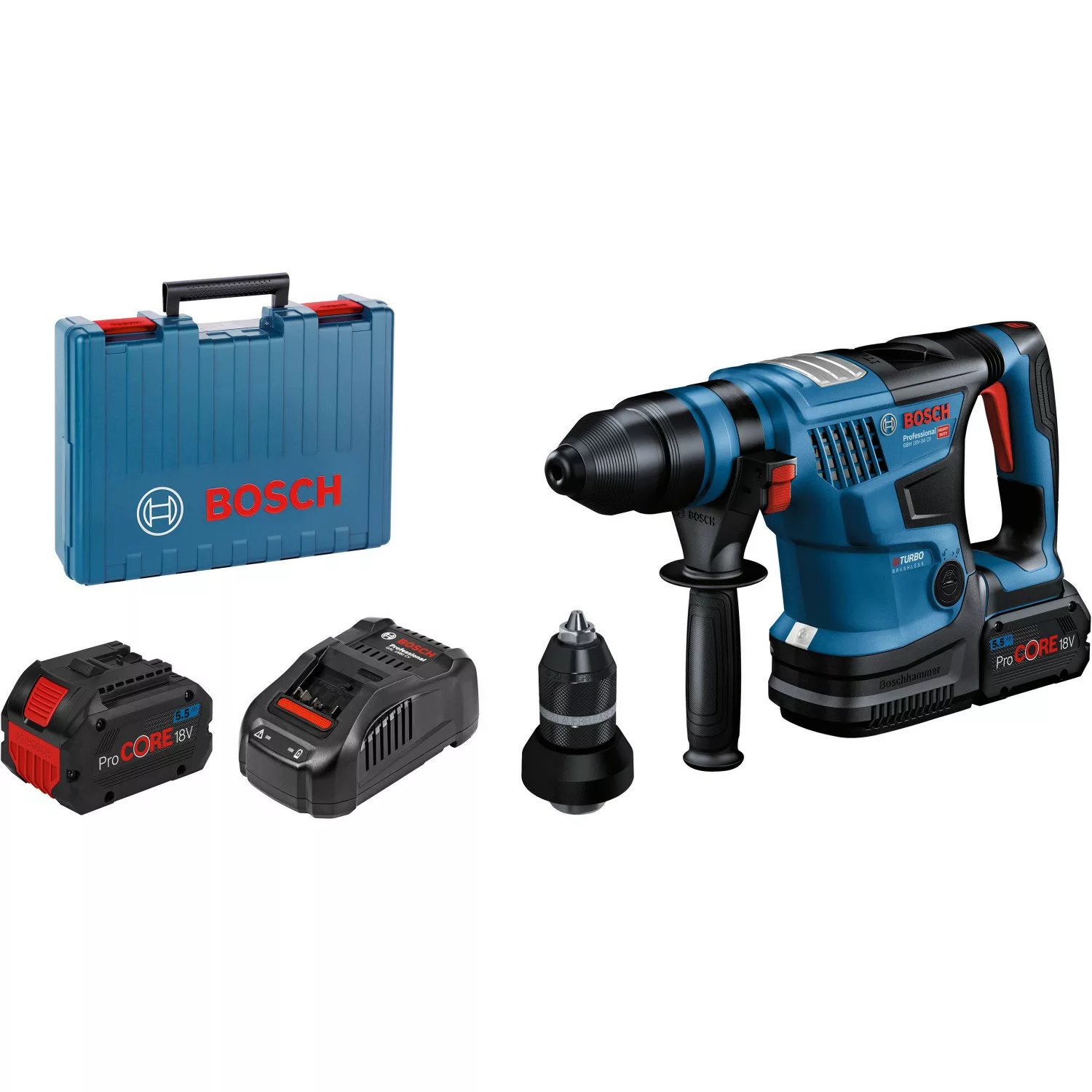 Bosch Professional Akku-Bohrhammer Biturbo GBH 18V-34 mit 2 Akkus, GAL & Ko günstig online kaufen