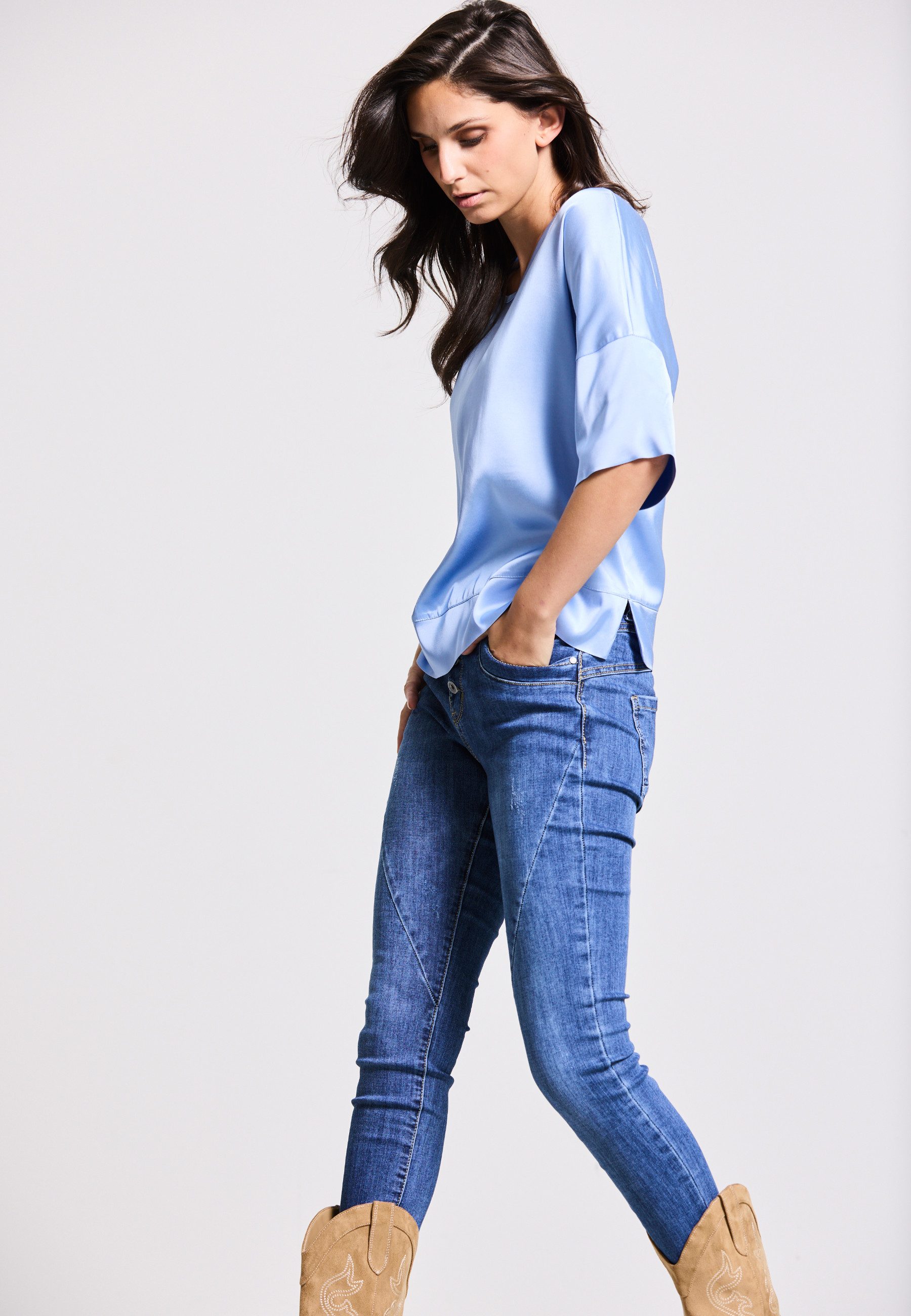 Andijamo-Fashion Satinbluse MODERN GRACE MATTGLANZ günstig online kaufen