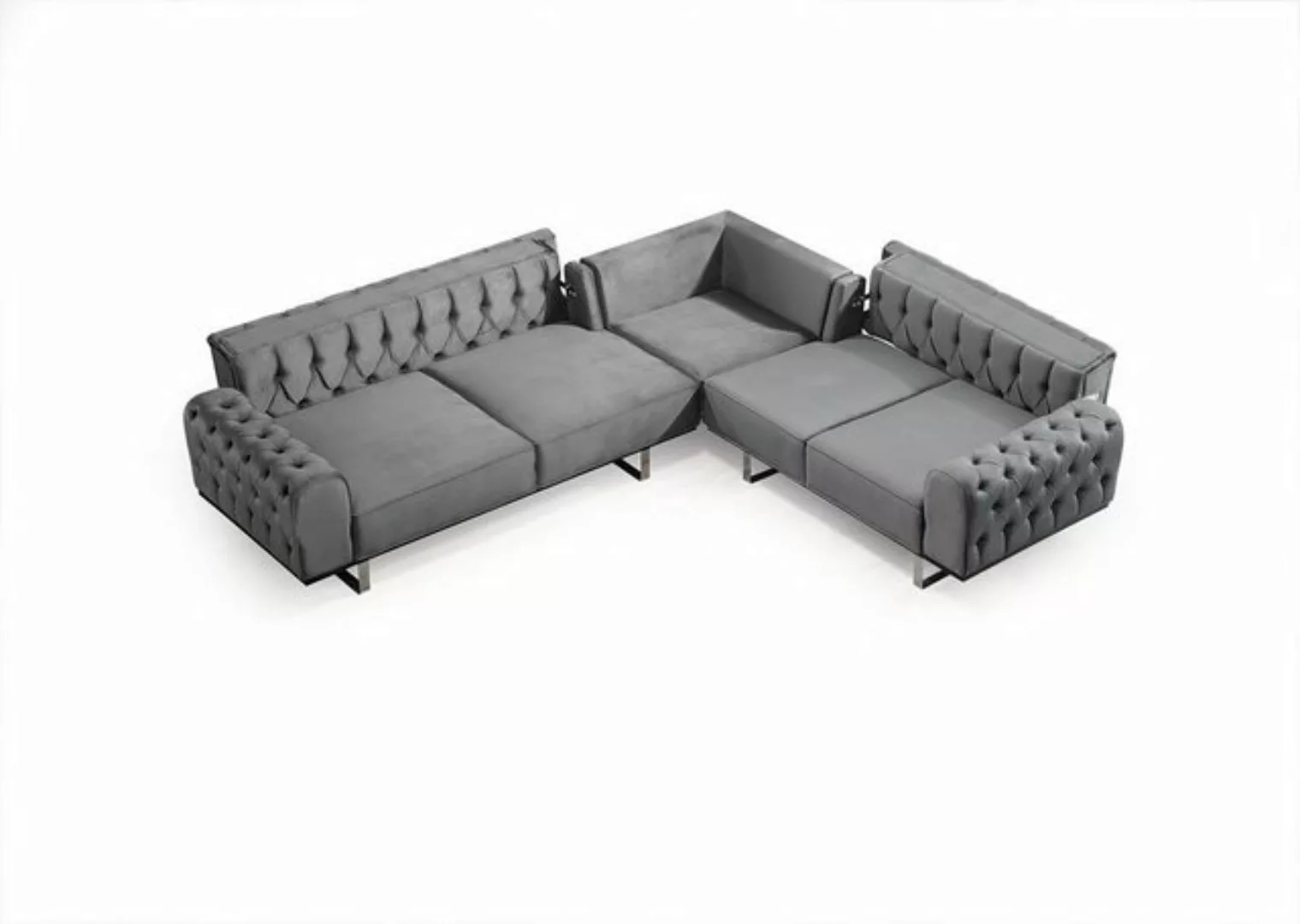 Villa Möbel Ecksofa Lily, Set, mit Relax-/Bettfunktion durch umklappbare Rü günstig online kaufen