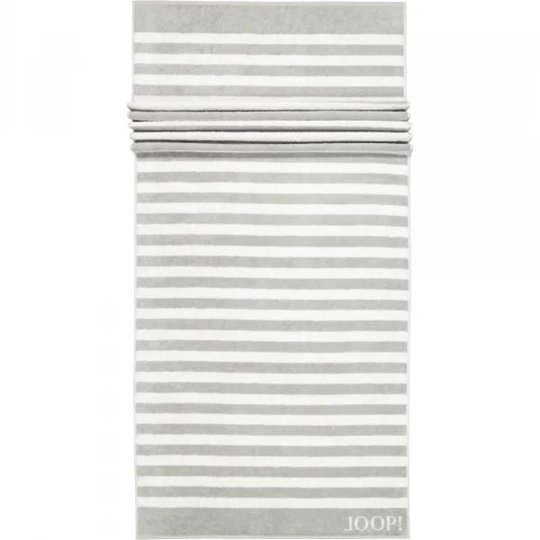 JOOP! Classic - Stripes 1610 - Farbe: Silber - 76 - Saunatuch 80x200 cm günstig online kaufen