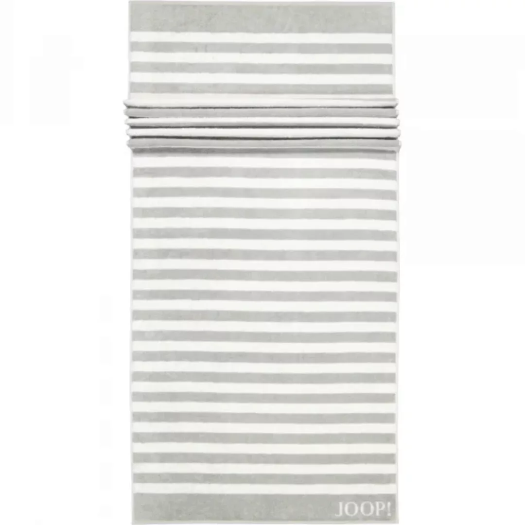 JOOP! Classic - Stripes 1610 - Farbe: Silber - 76 - Saunatuch 80x200 cm günstig online kaufen