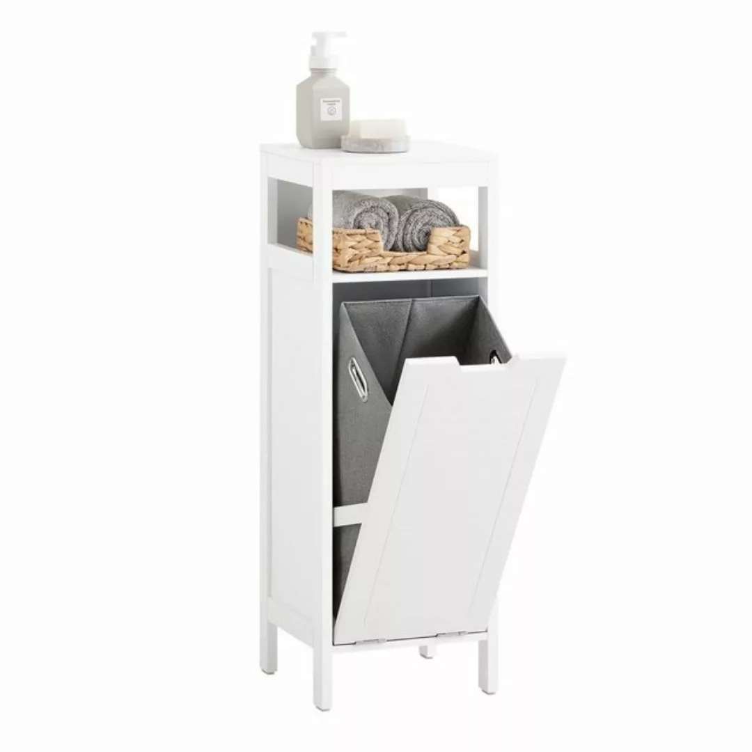 SoBuy Wäscheschrank BZR122 Badschrank mit Wäschesack Wäschesammler Wäscheko günstig online kaufen