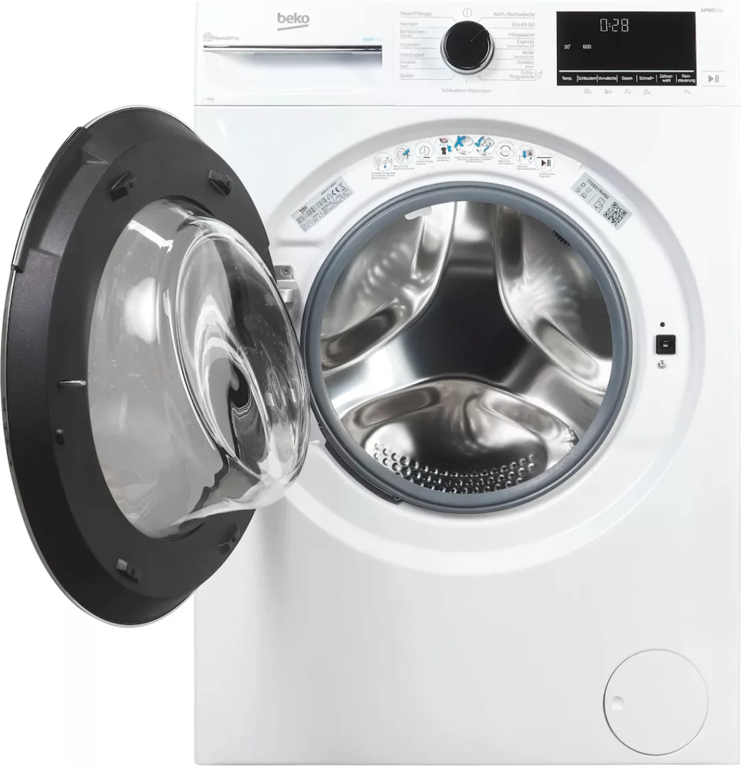 BEKO Waschmaschine »B5WF69410W 7100083800«, 9 kg, 1400 U/min, Vollelektroni günstig online kaufen