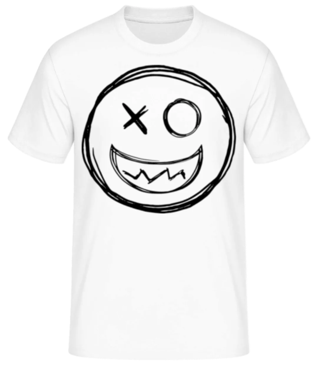 Gekritzelter Smiley · Männer Basic T-Shirt günstig online kaufen