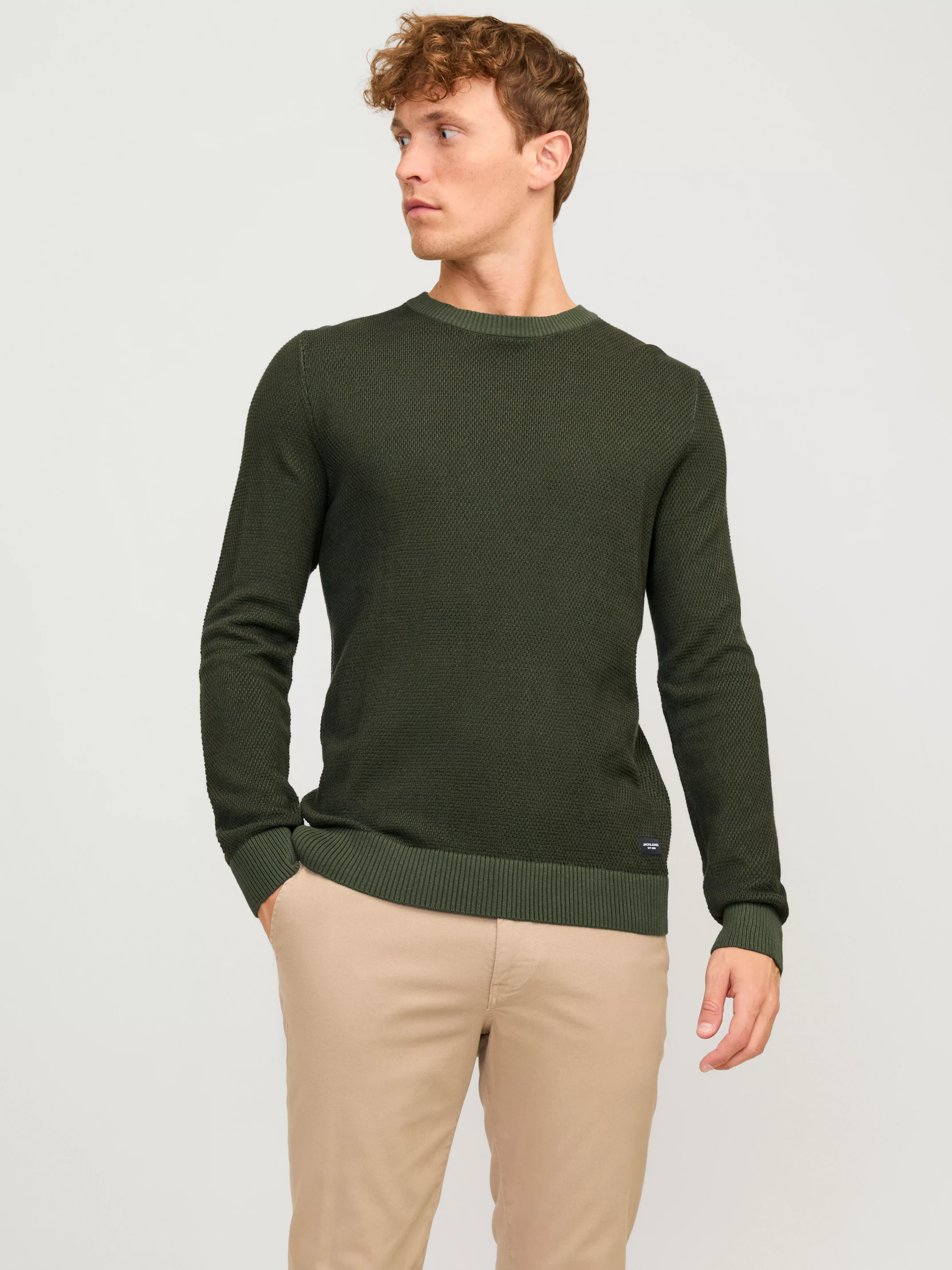 Jack & Jones Rundhalspullover JJEGLOBE KNIT CREW NECK NOOS günstig online kaufen