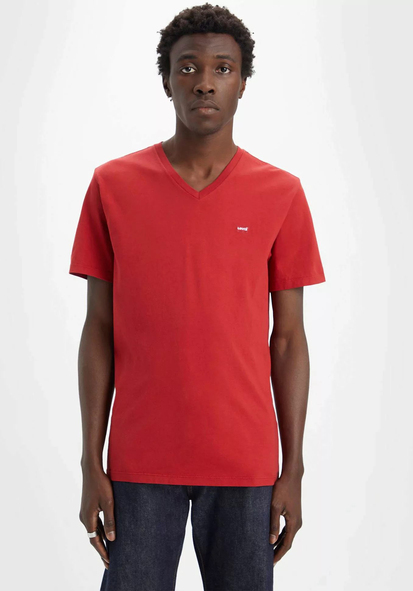 Levi's® V-Shirt LE ORIGINAL HM VNECK mit Logostickerei günstig online kaufen