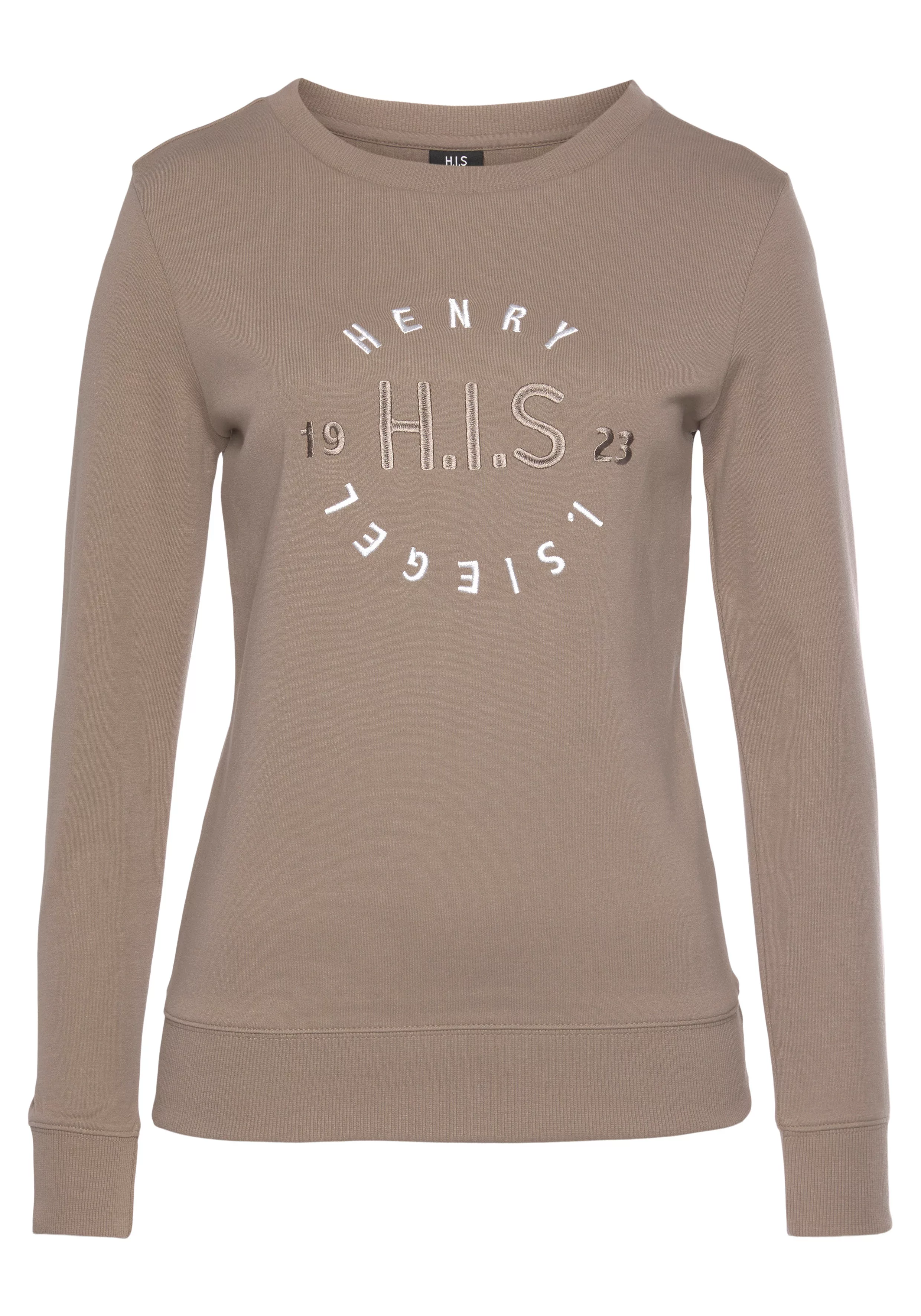 H.I.S Sweatshirt mit großer Logo Stickerei, Loungeanzug günstig online kaufen