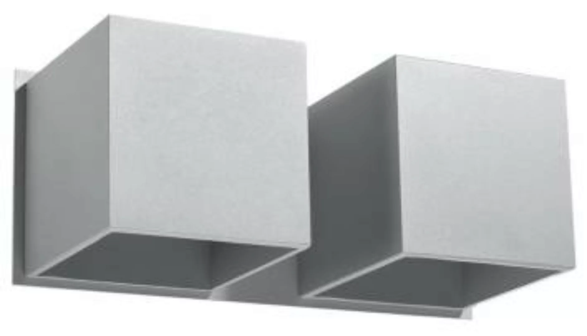 Aluminium Wandleuchte Grau eckig Up Down 2x G9 BRUCCIA günstig online kaufen