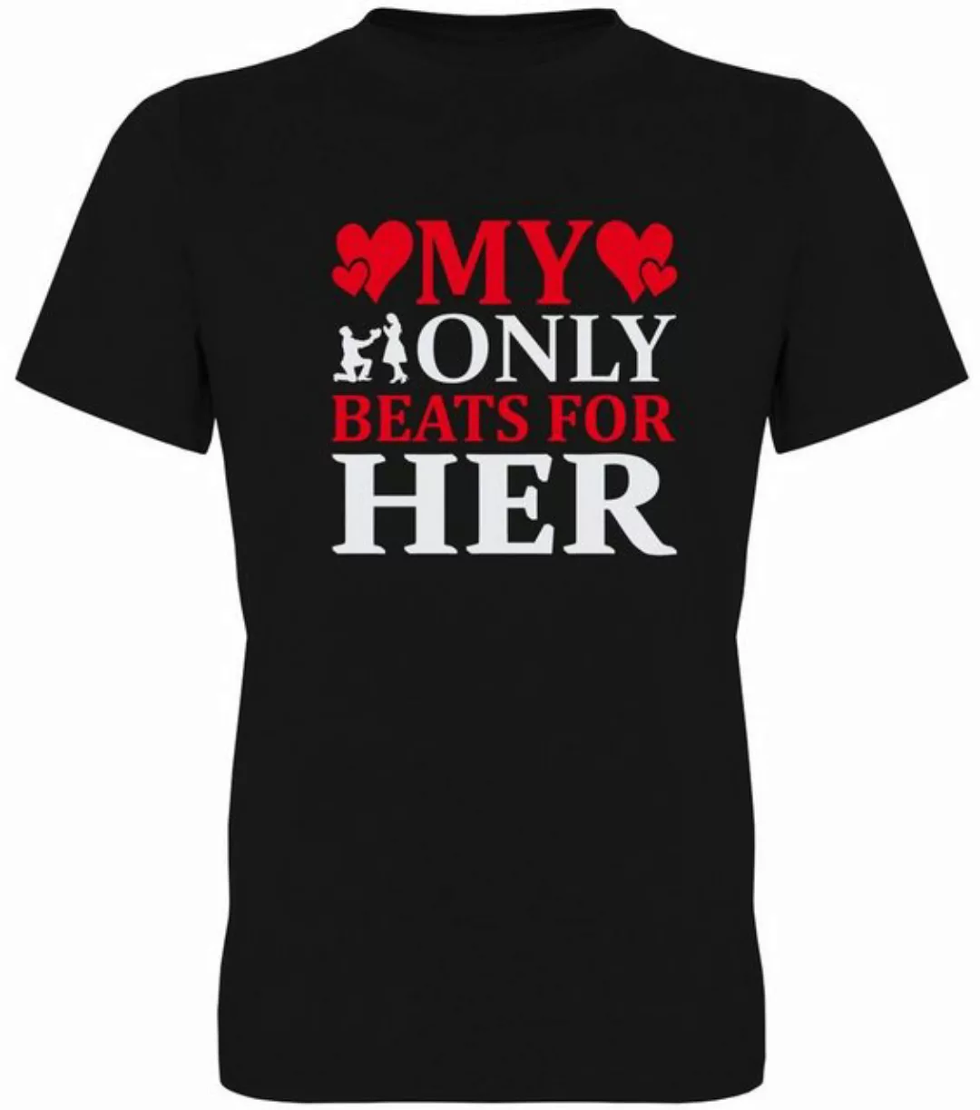 G-graphics T-Shirt My Heart only beats for Her Herren T-Shirt, mit Frontpri günstig online kaufen