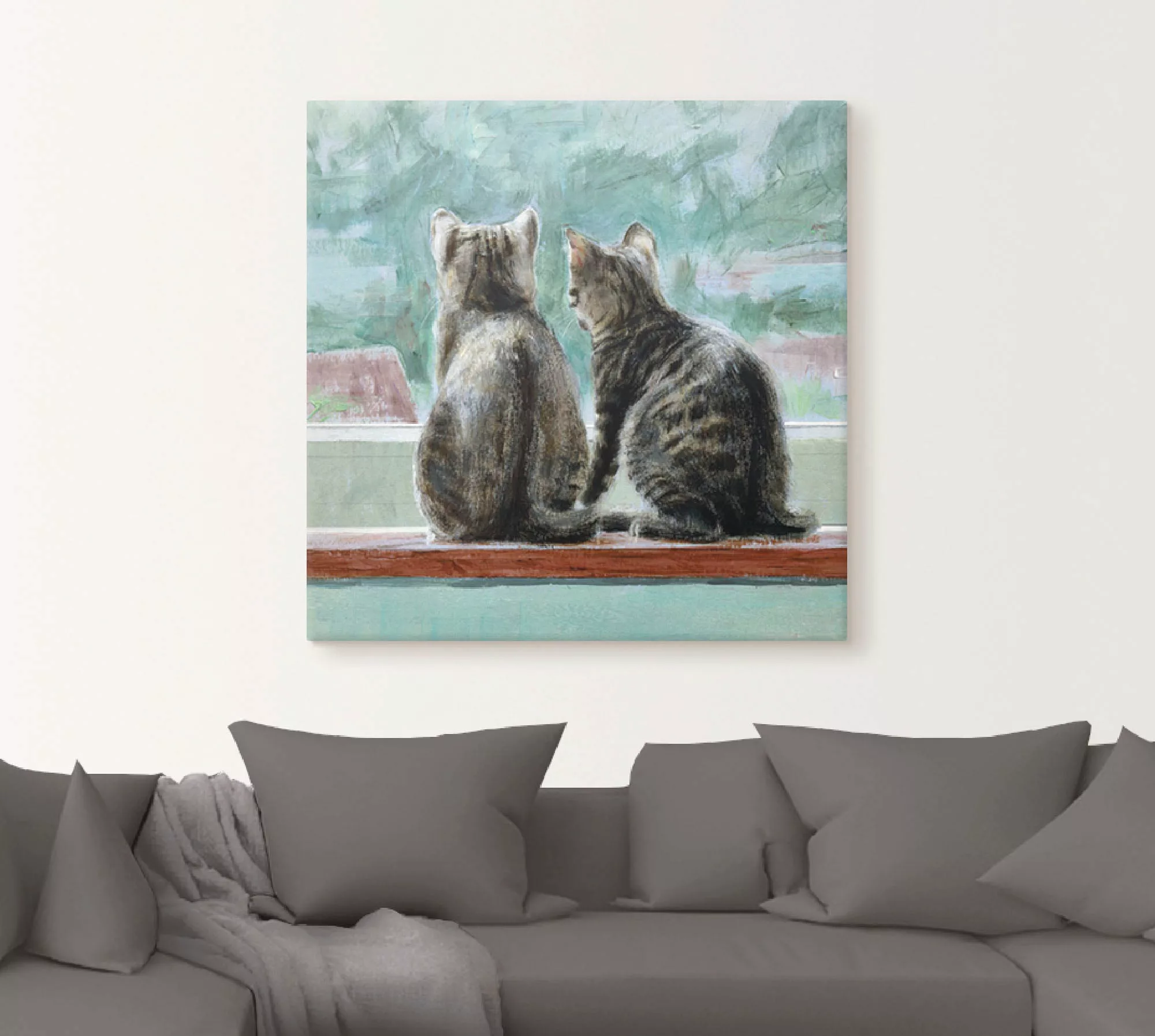 Artland Wandbild "Schöne Aussicht", Haustiere, (1 St.), als Leinwandbild, P günstig online kaufen