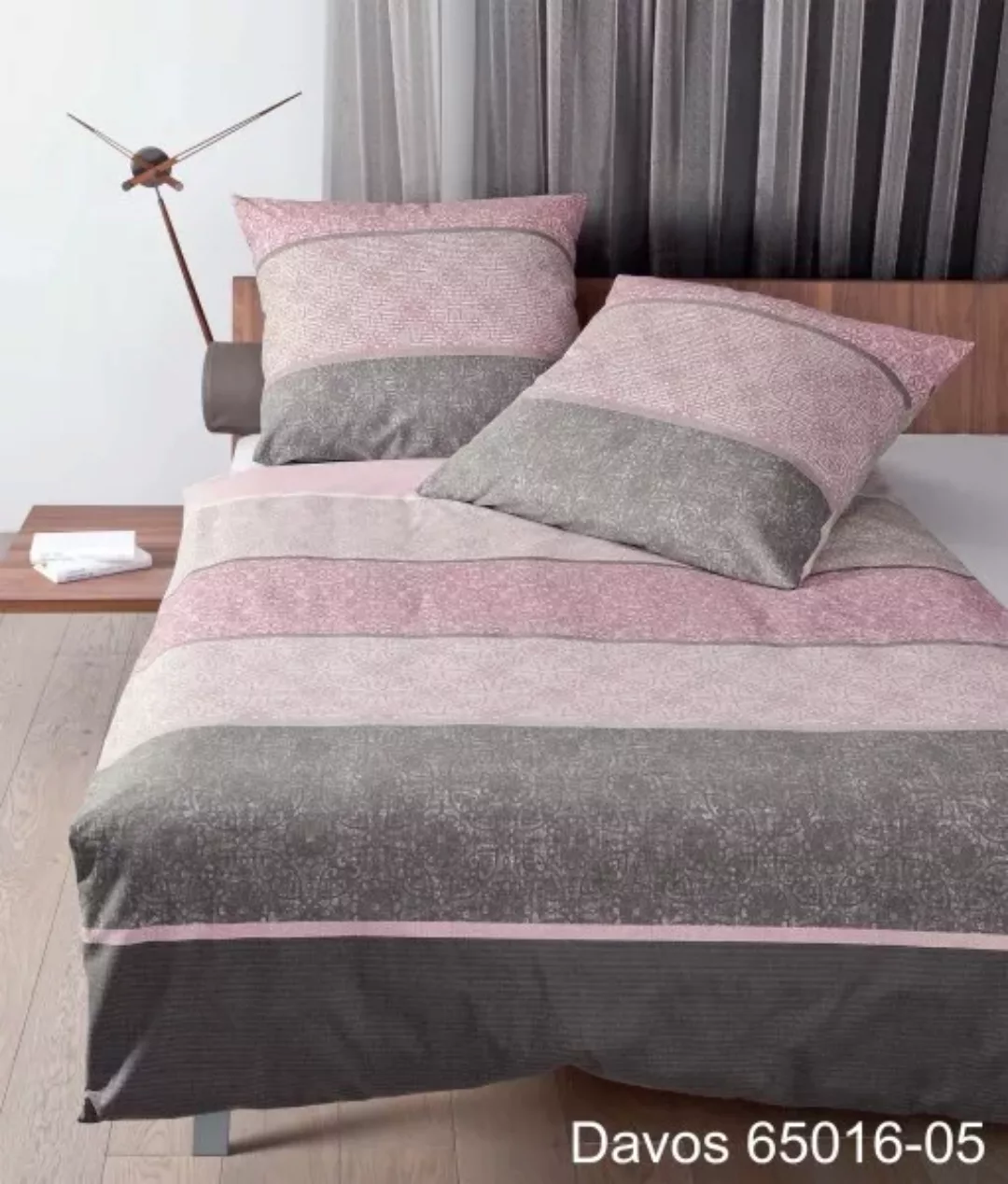 Janine Janine Feinbiber Bettwäsche DAVOS 65016 beere mauve Größe:  200x220 günstig online kaufen