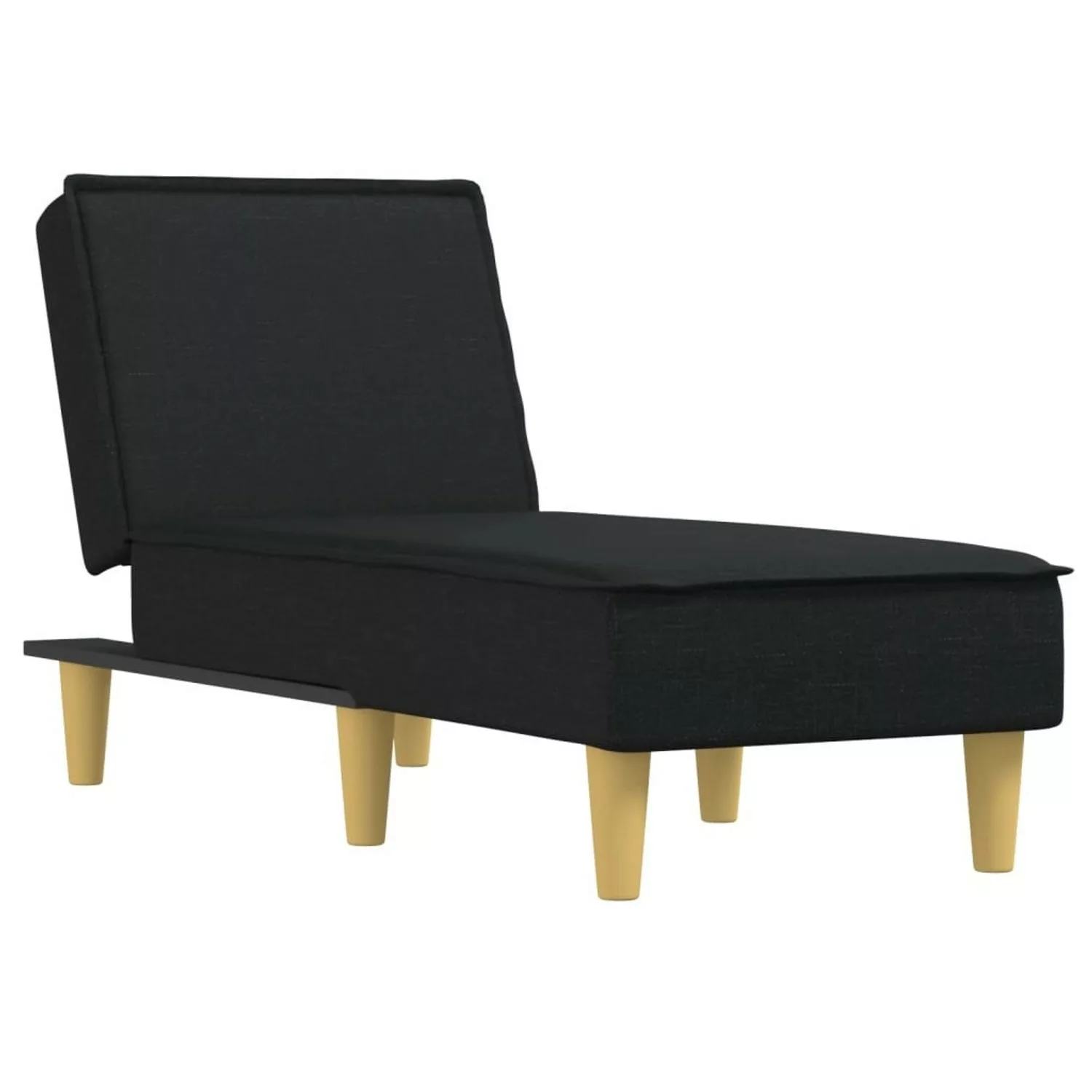 vidaXL Chaiselongue Chaiselongue Schwarz Stoff, 1 Teile günstig online kaufen