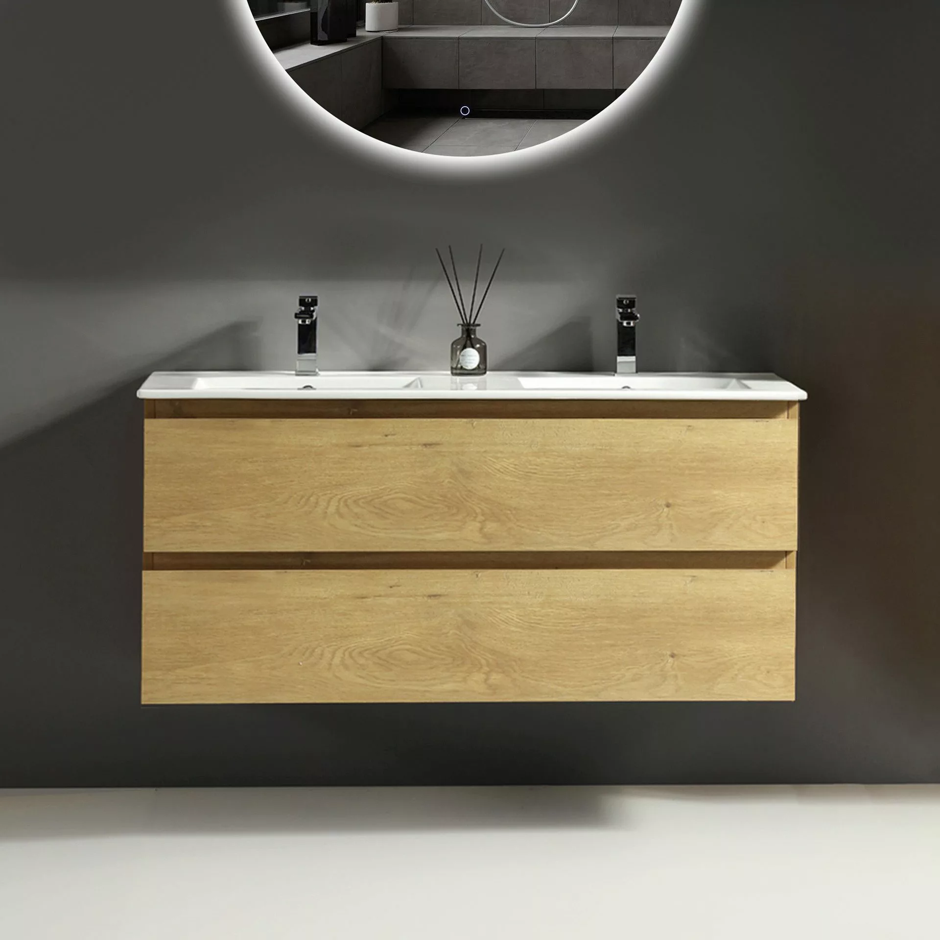 Alpenberger Badezimmer-Set Badezimmer Möbel Badschrank, (Badspiegel günstig online kaufen