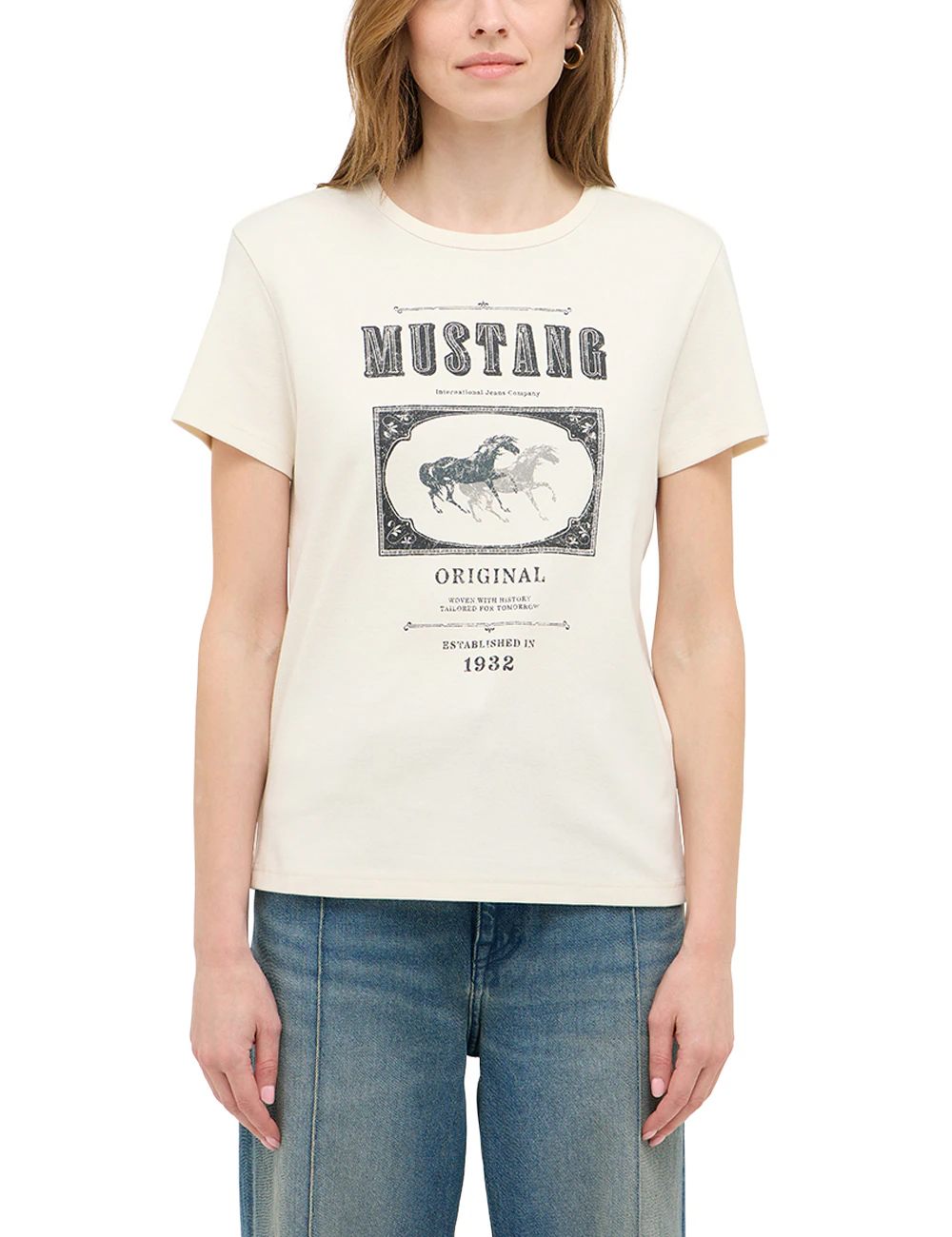 MUSTANG Kurzarmshirt "Damen Style Rosewood" günstig online kaufen