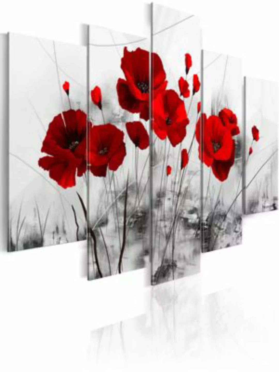 artgeist Wandbild Mohnblumen - rot  Wunder mehrfarbig Gr. 200 x 100 günstig online kaufen