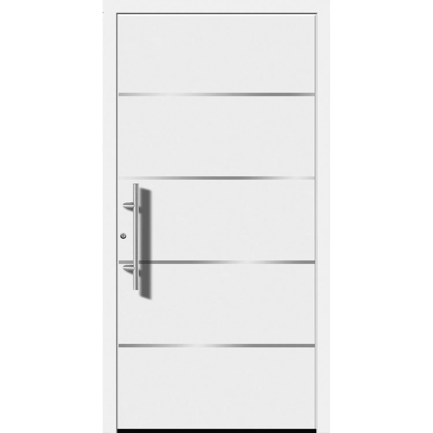 Aluminium-Haustür Moderno M480/B 110 x 210 cm Weiß Anschlag Links günstig online kaufen