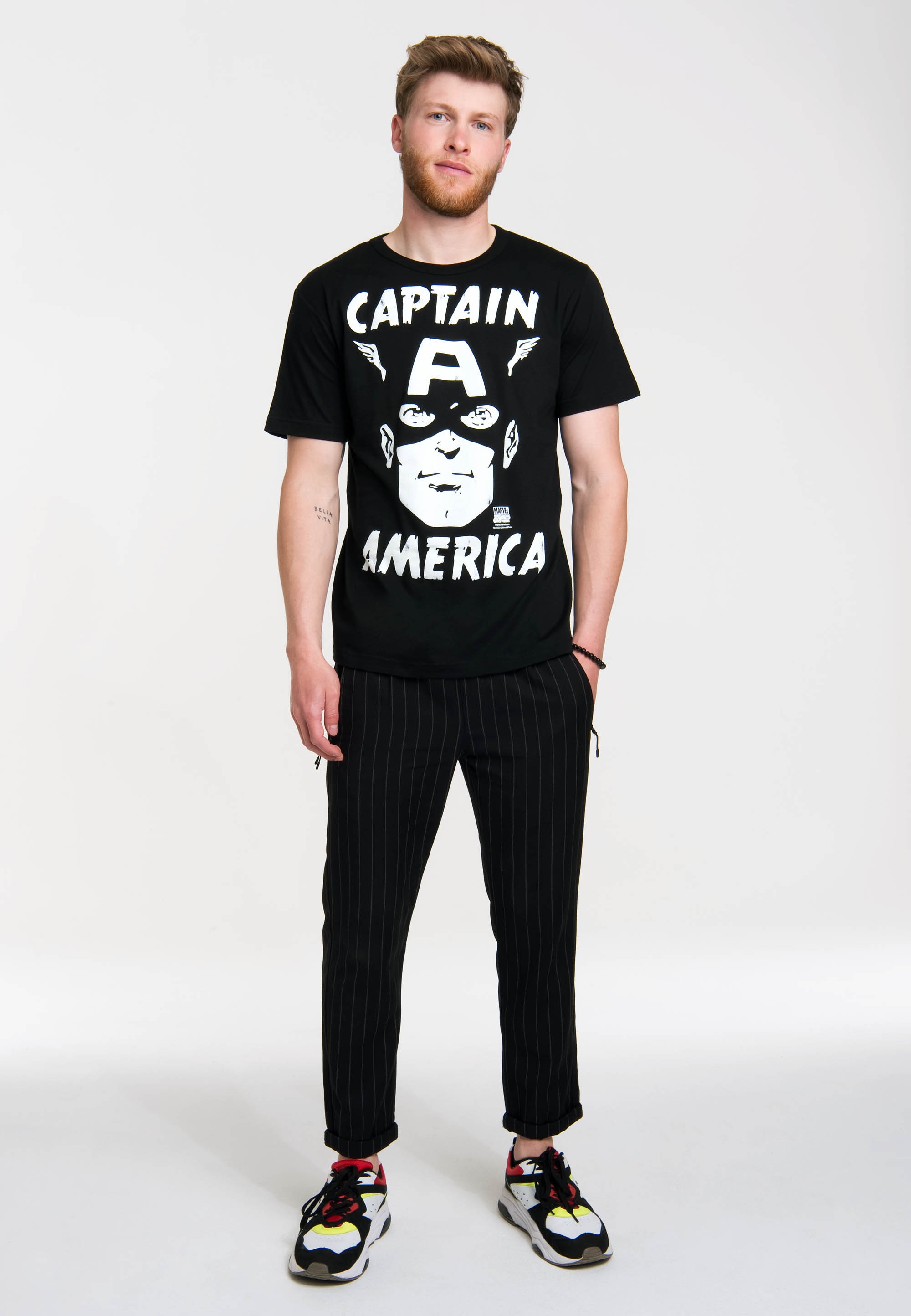 LOGOSHIRT T-Shirt "Captain America - Marvel", mit coolem Frontprint günstig online kaufen