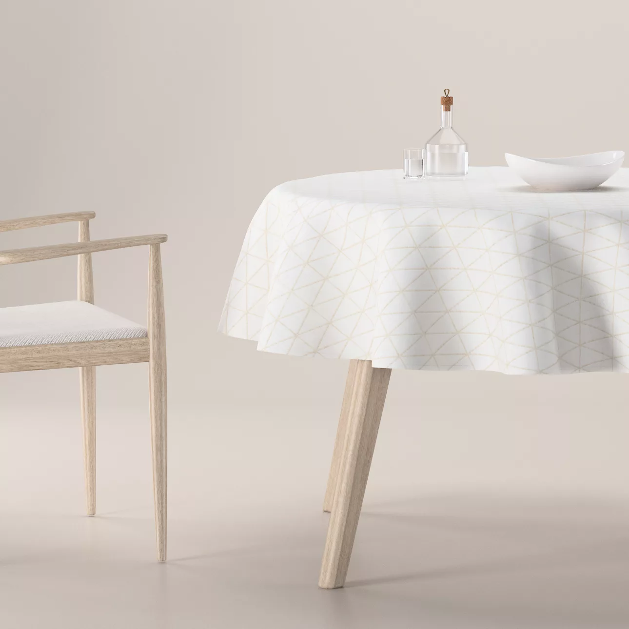 Runde Tischdecke, creme-beige, Sunny (143-94) günstig online kaufen