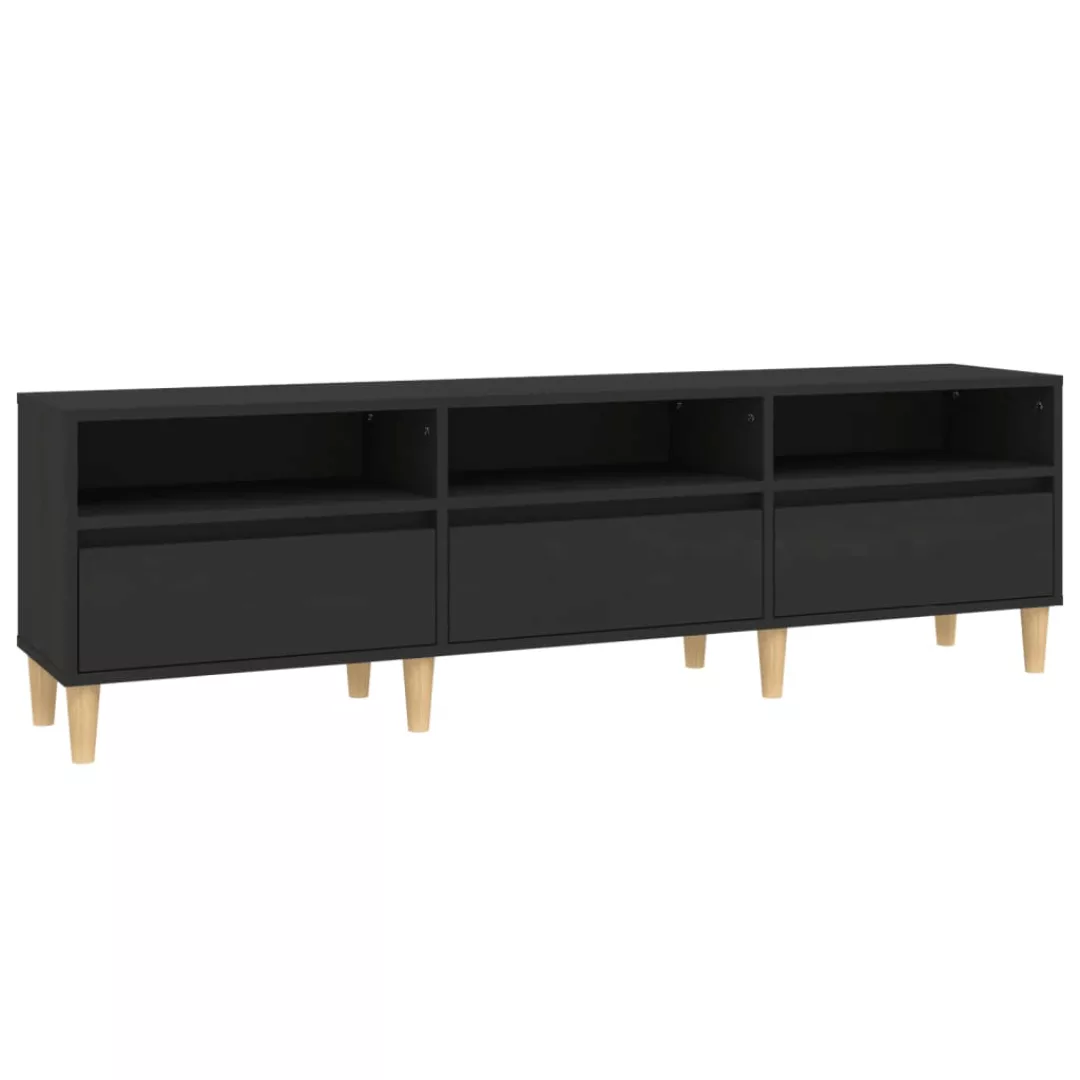 Vidaxl Tv-schrank Schwarz 150x30x44,5 Cm Holzwerkstoff günstig online kaufen