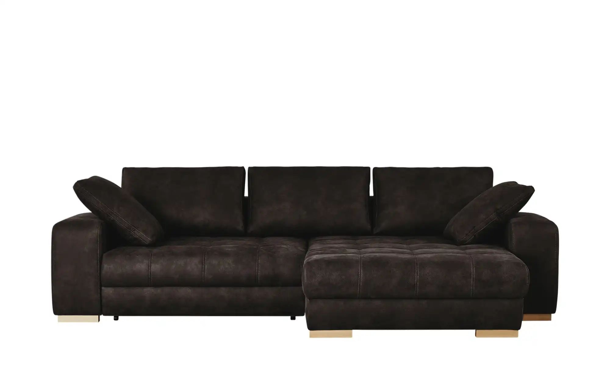 bobb Ecksofa dunkelbraun - Microfaser Caro ¦ braun ¦ Maße (cm): B: 305 H: 6 günstig online kaufen