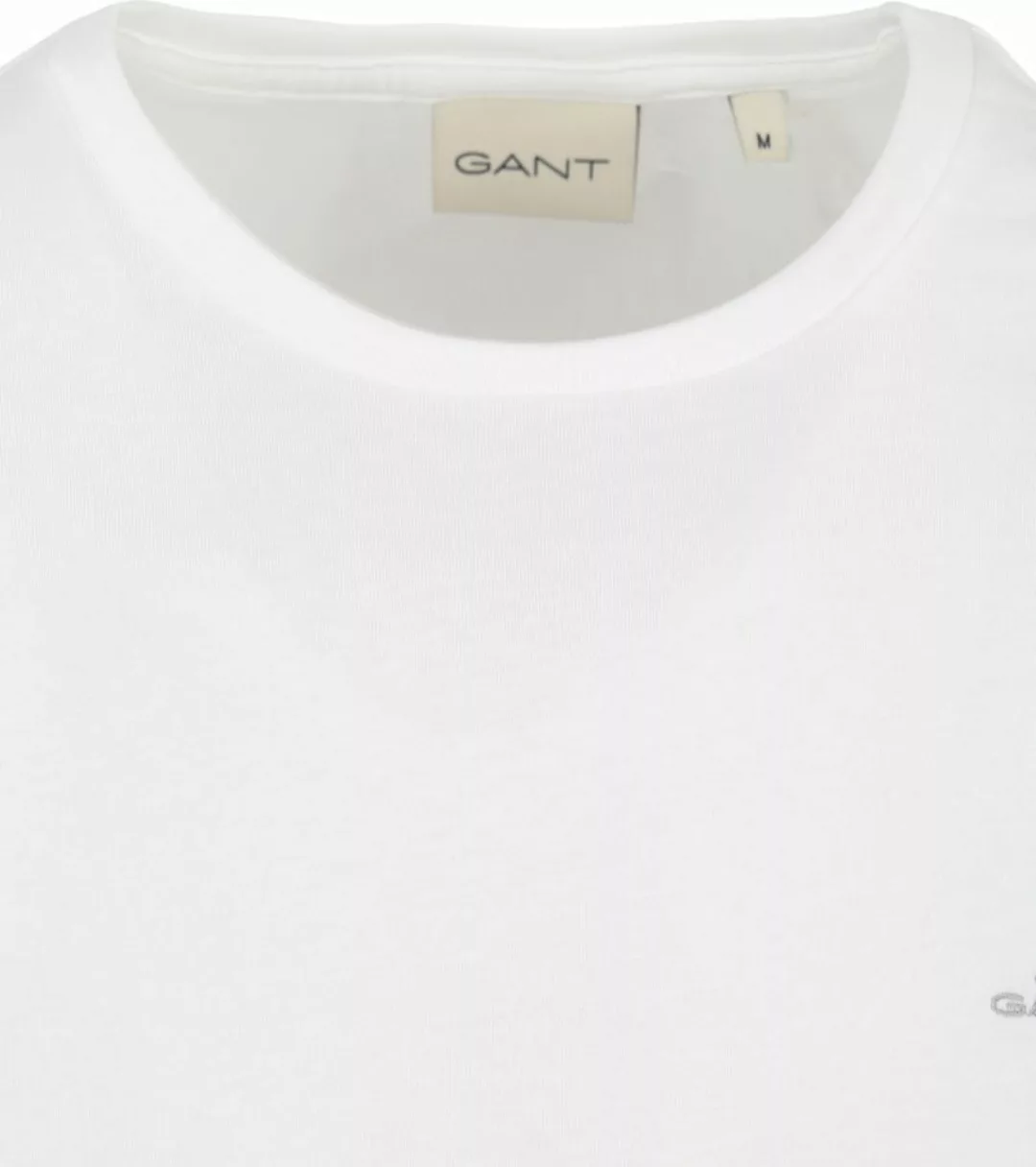 Gant T-shirt Shield Logo Weiß - Größe M günstig online kaufen