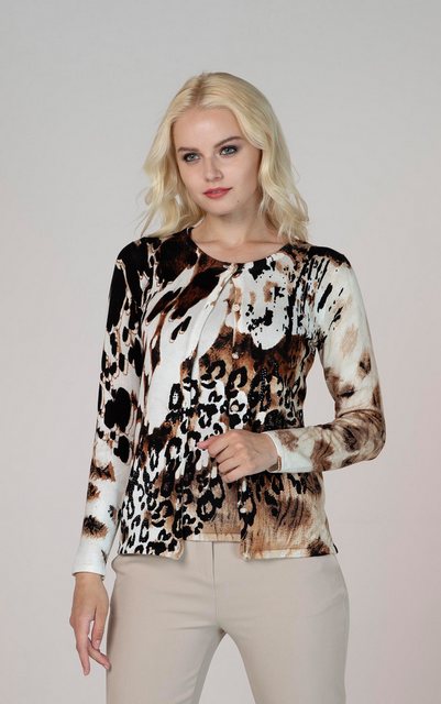 Passioni Strickjacke Twinset mit gemischtem Animal-Print günstig online kaufen