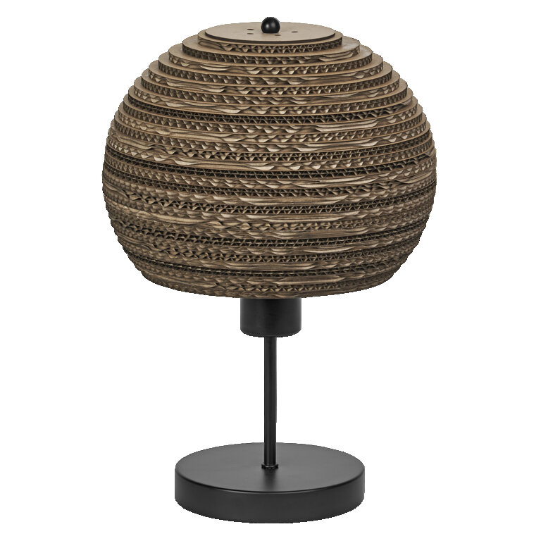 LEDVANCE Tischleuchte Ball, braun, Wellpappe, Stahl, E27 günstig online kaufen