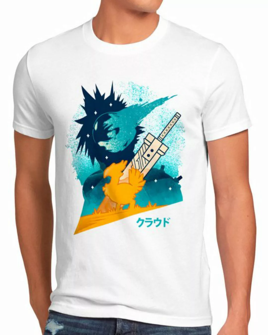 style3 Print-Shirt Herren T-Shirt Cloud Meteor final fantasy 7 VII rebirth günstig online kaufen