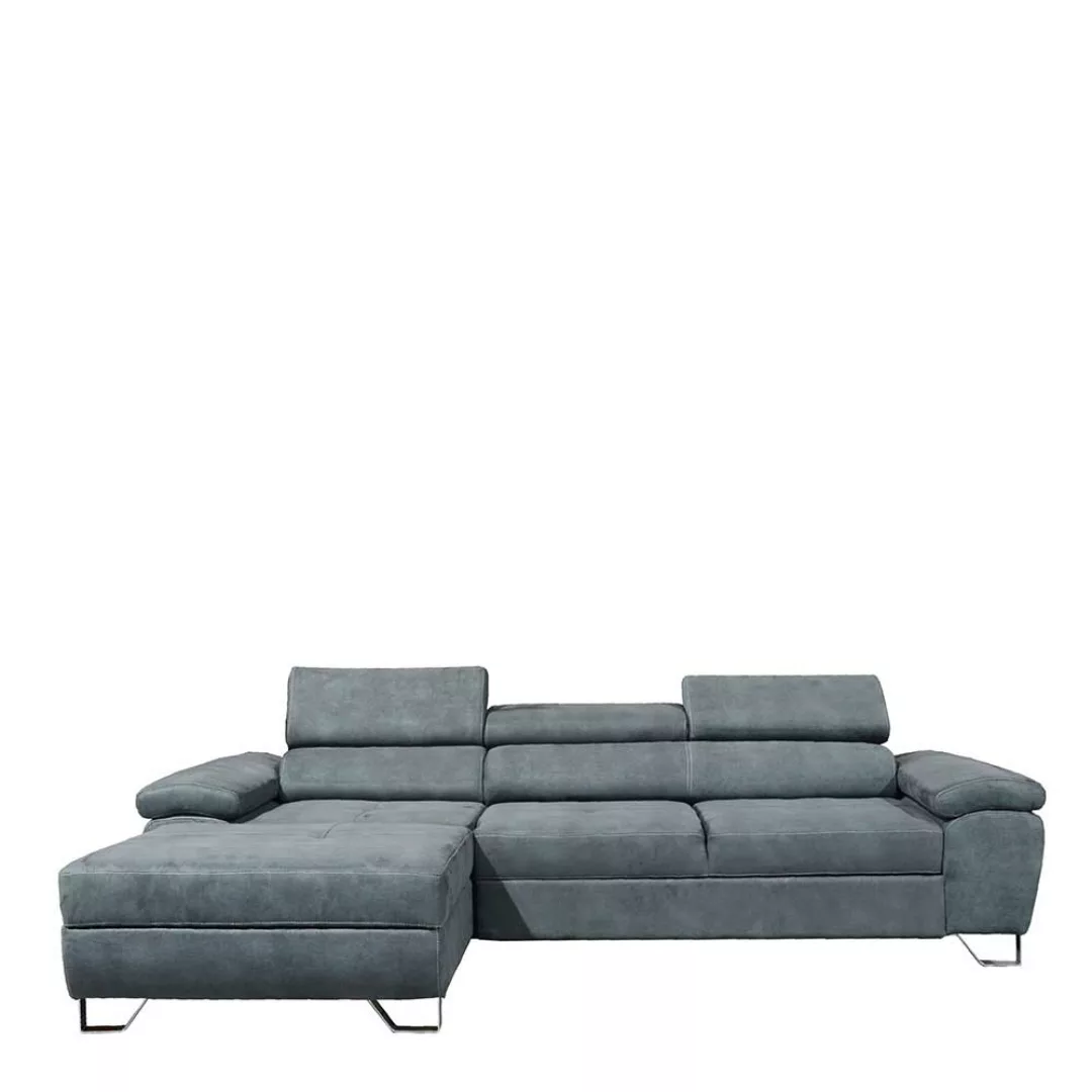 Couch Funktionsecke grau in modernem Design 281 cm breit günstig online kaufen