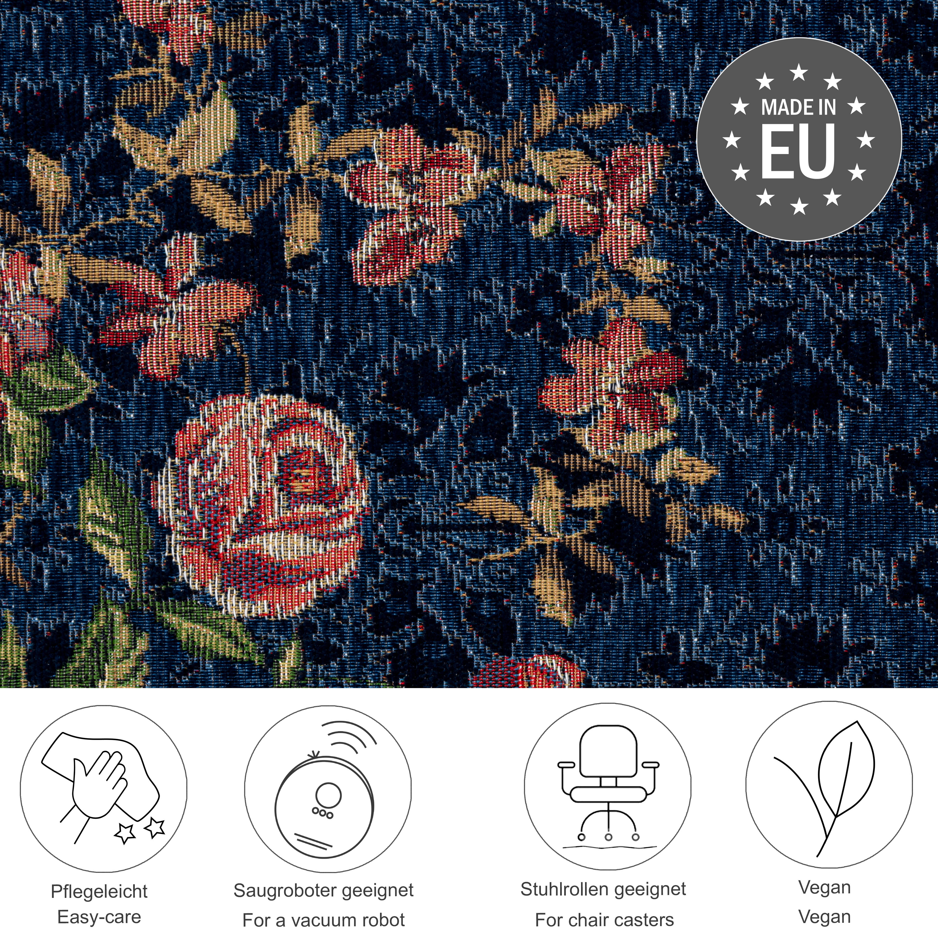 THEKO Teppich »Flomi Floral«, rechteckig, gewebt, Blumen Design, ideal im W günstig online kaufen