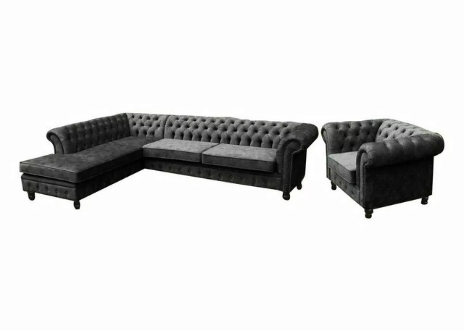 Xlmoebel Ecksofa Chesterfield Ecksofa Garnitur Luxus Design Polster Sofa, H günstig online kaufen