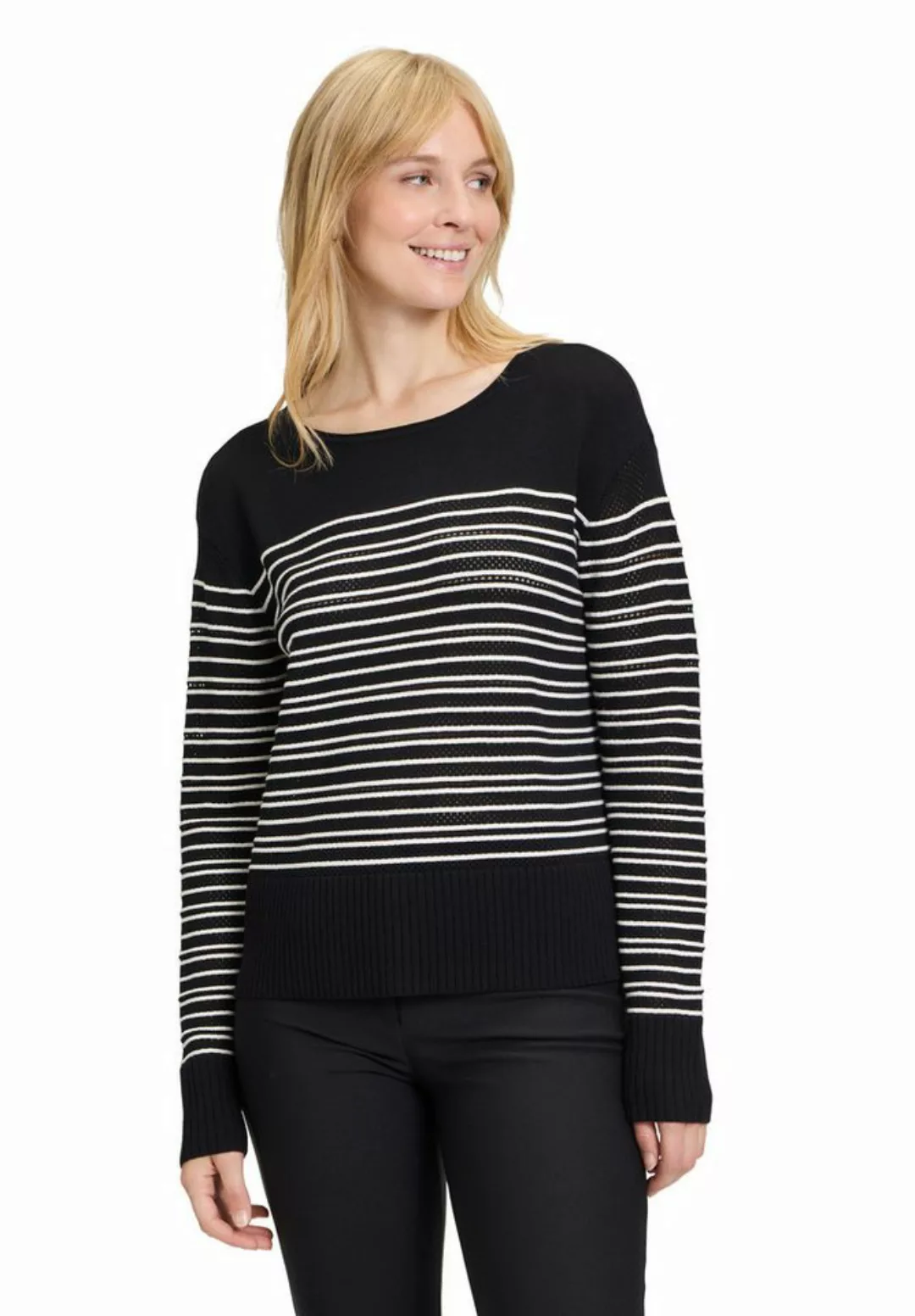 Betty Barclay Strickpullover Betty Barclay Basic-Strickpullover mit Streife günstig online kaufen