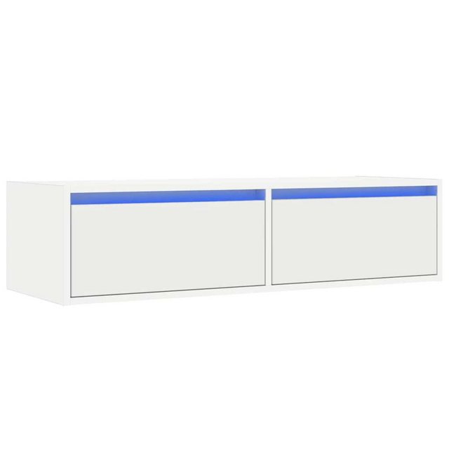 vidaXL TV-Schrank TV-Schrank mit LED-Leuchten Weiß 100x35,5x25 cm (1-St) günstig online kaufen