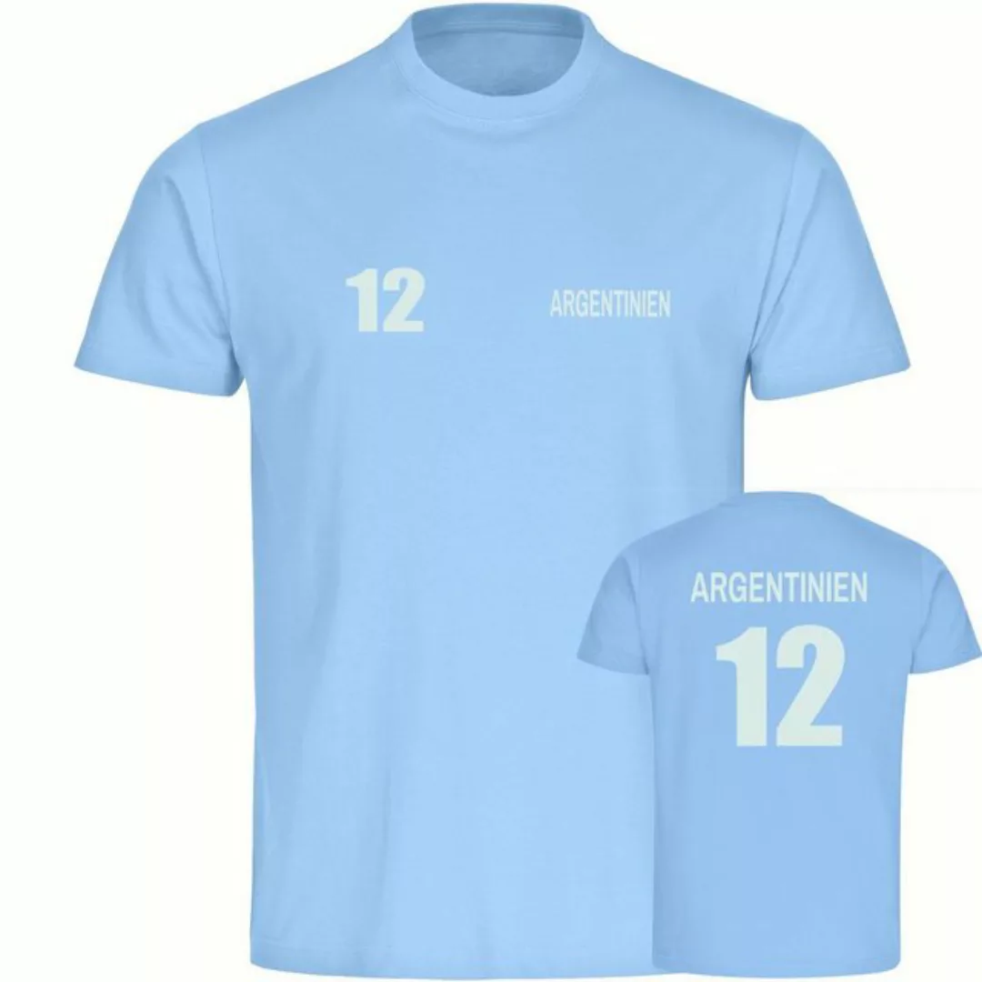 multifanshop T-Shirt Herren Argentinien - Trikot 12 - Männer günstig online kaufen
