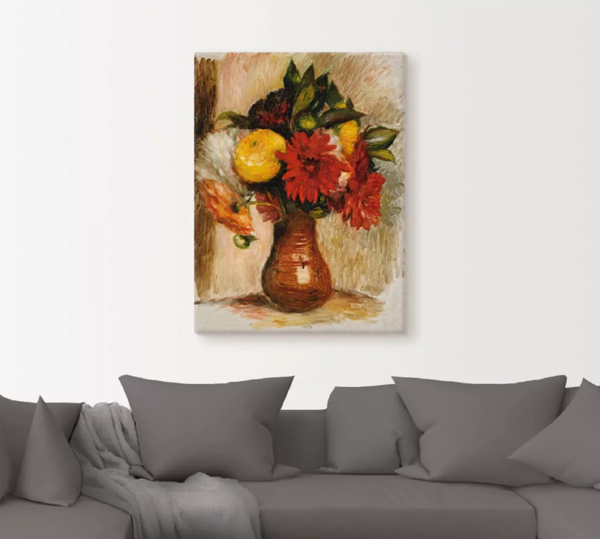 Artland Leinwandbild "Blumenstrauß in einem Krug.", Arrangements, (1 St.), günstig online kaufen